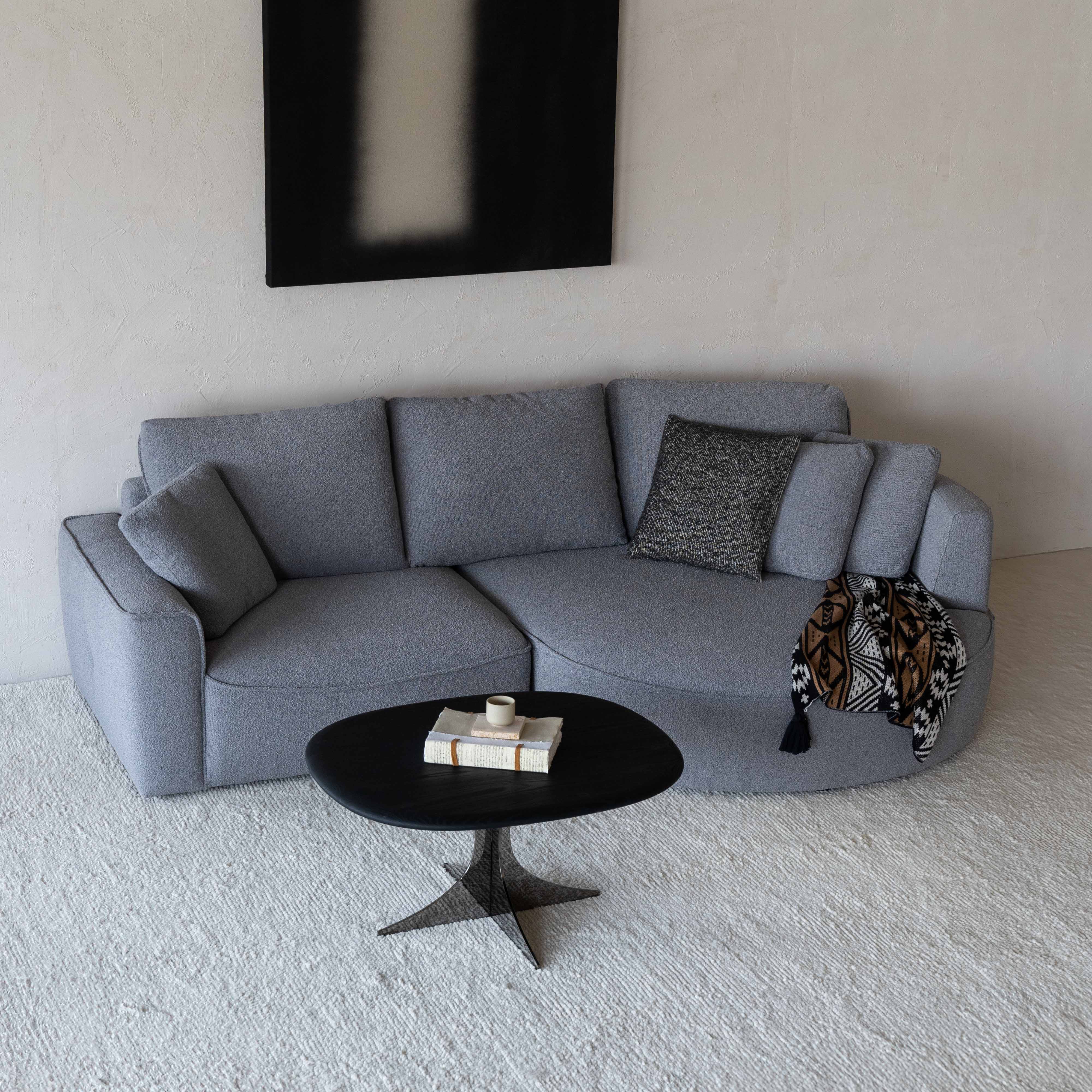 Origami Modern 2-3 Seater Sofa  - WS Living - UAE - Sofas Wood and steel Furnitures - Dubai