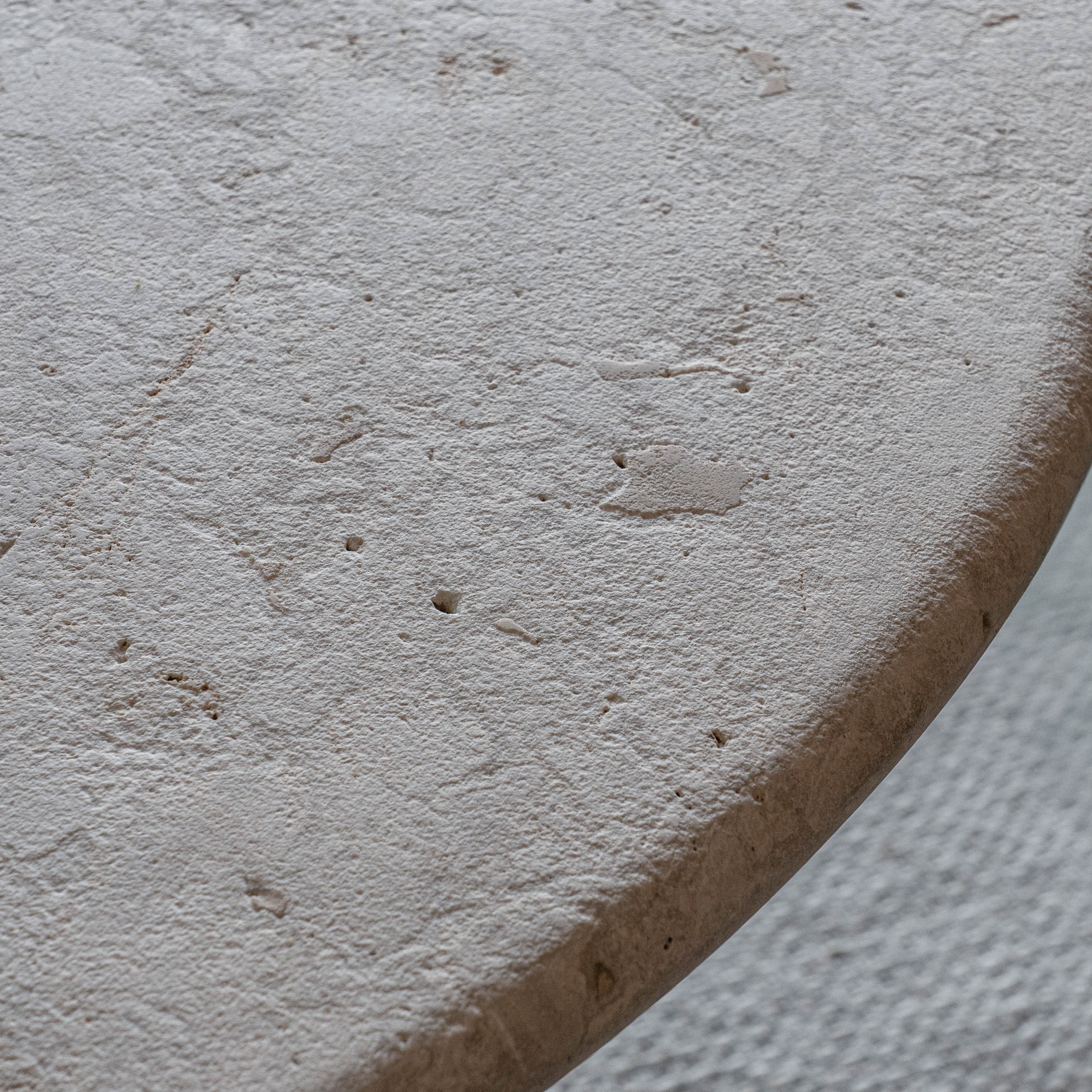Palm Round Limestone Marble Dining Table