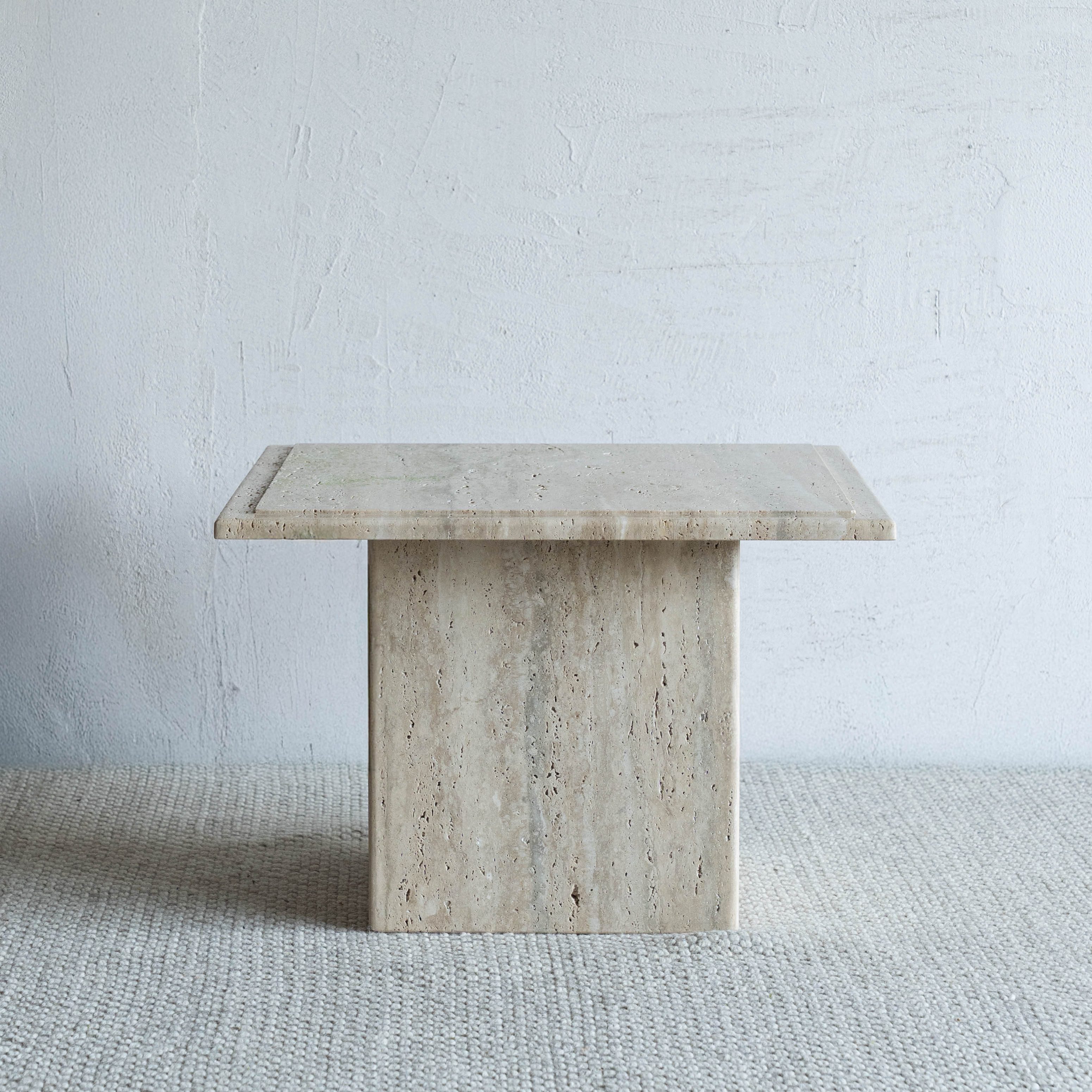 Palm Travertine Marble Square Coffee Table
