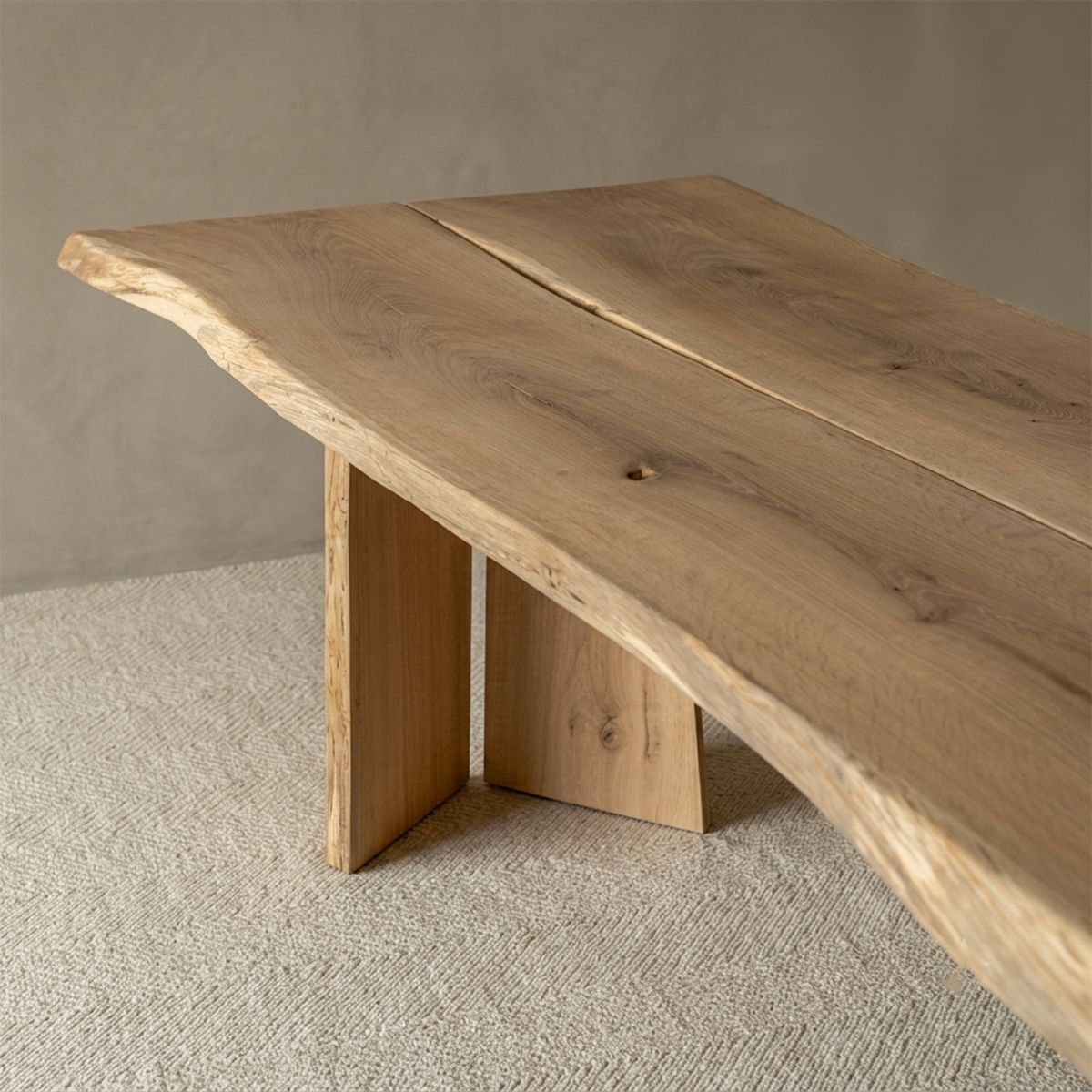 Palma Solid Oak Wood Long Dining Table
