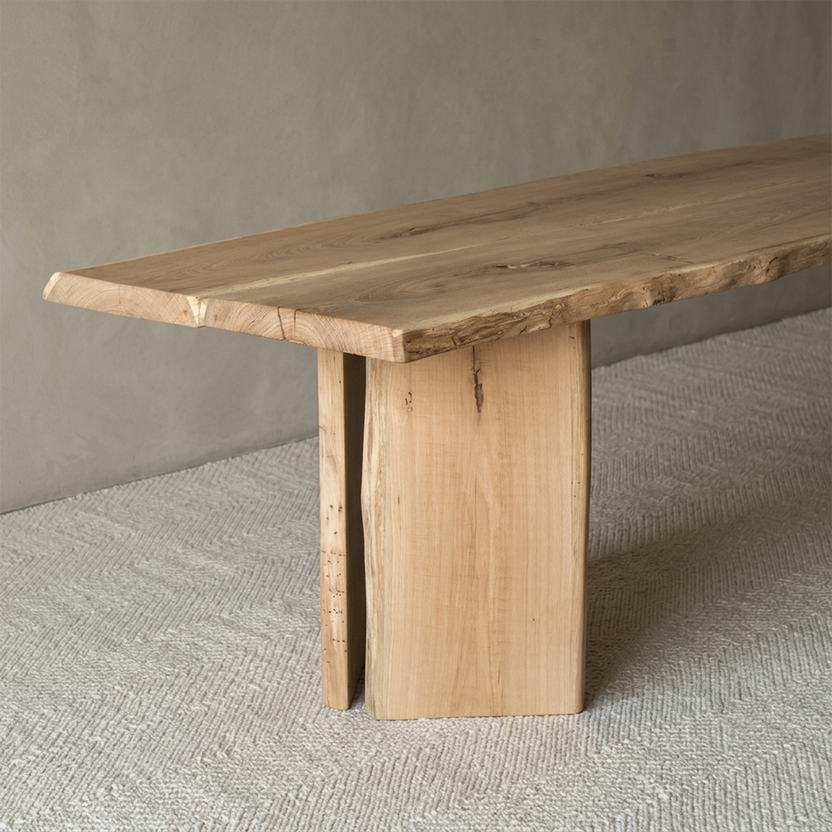 Palma Solid Oak Wood Long Dining Table