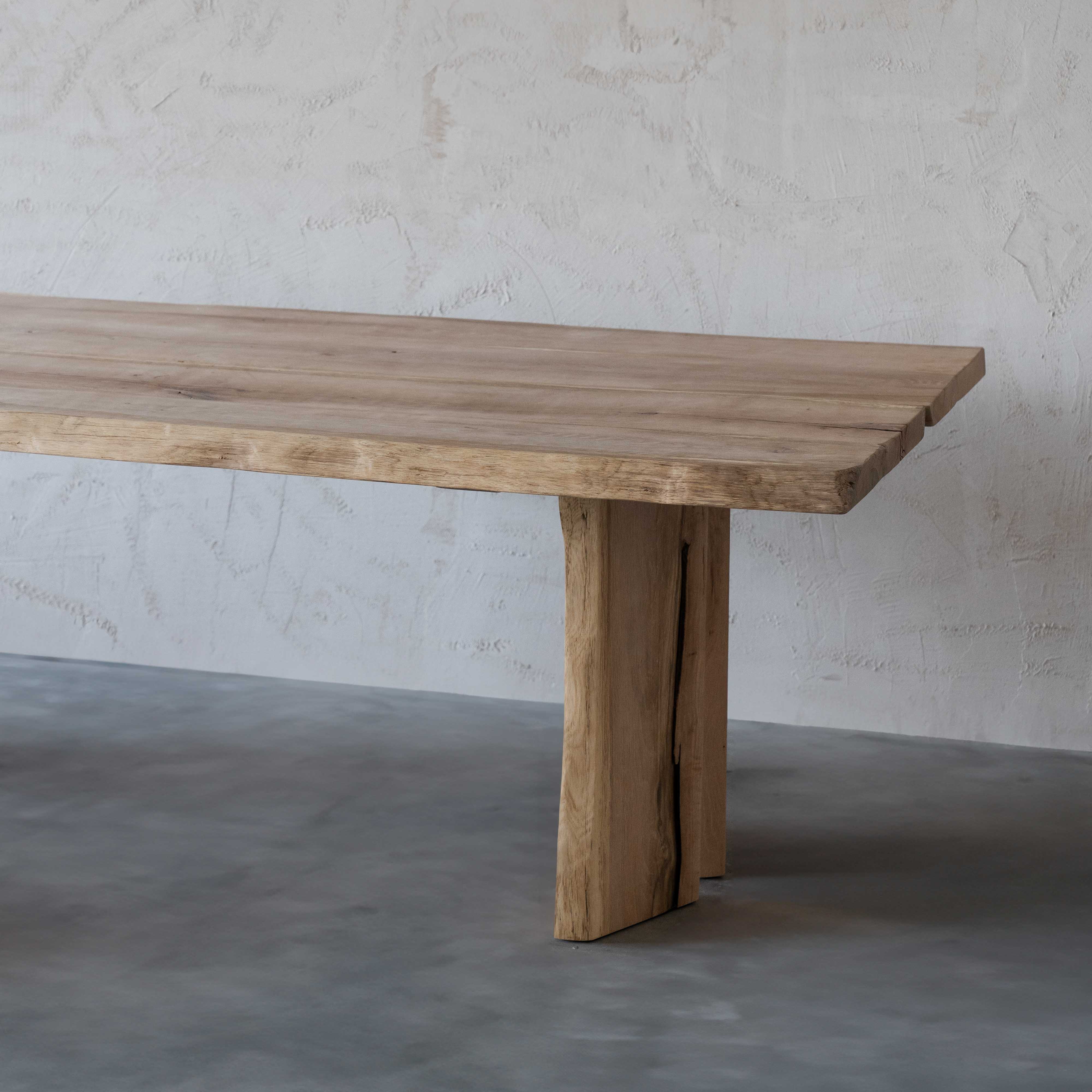 Palma Solid Oak Wood Live Edge Dining Table - Small - Dining Tables - WS Living - UAE Wood and steel Furnitures in Dubai