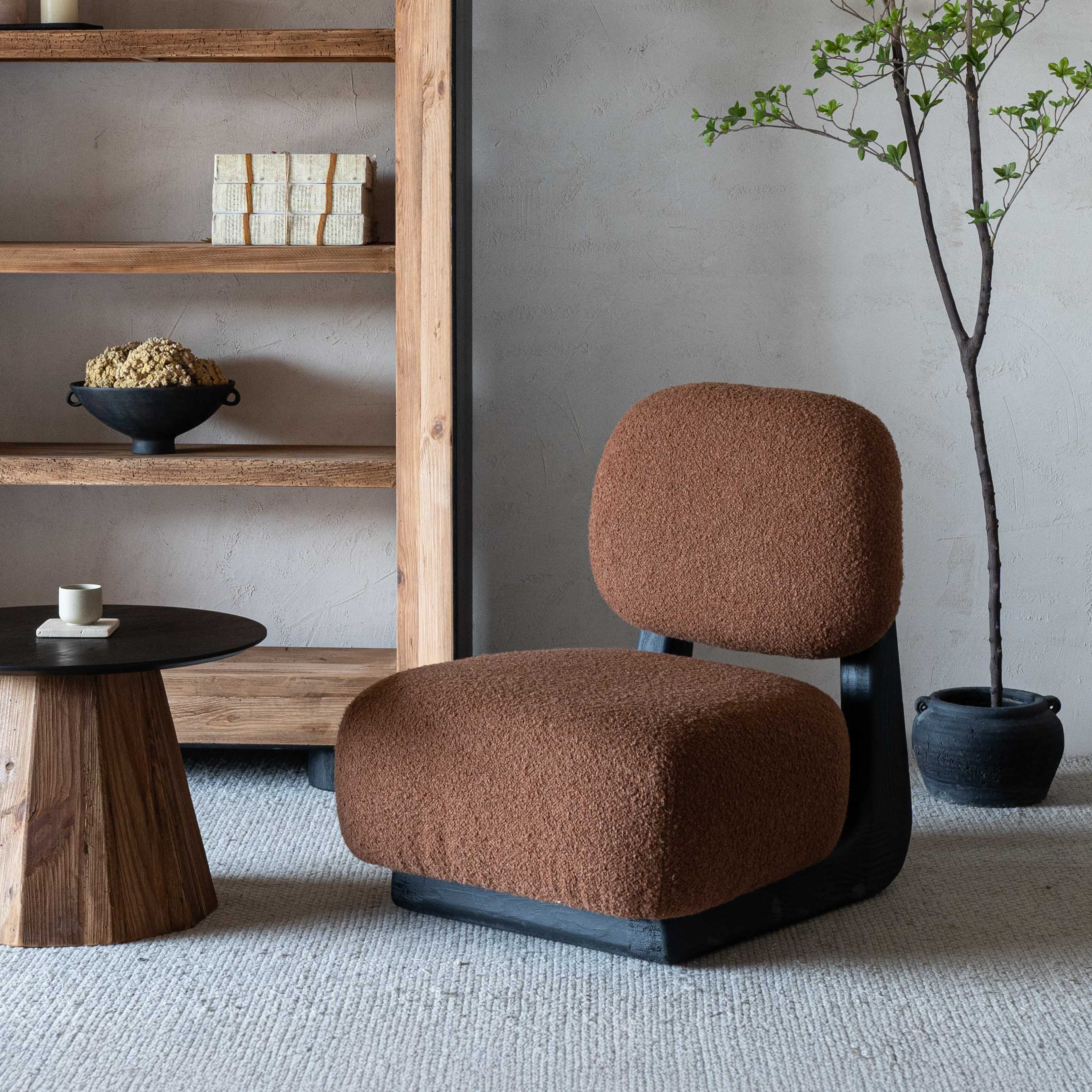 Panda Modern Lounge Accent Chair - Brown