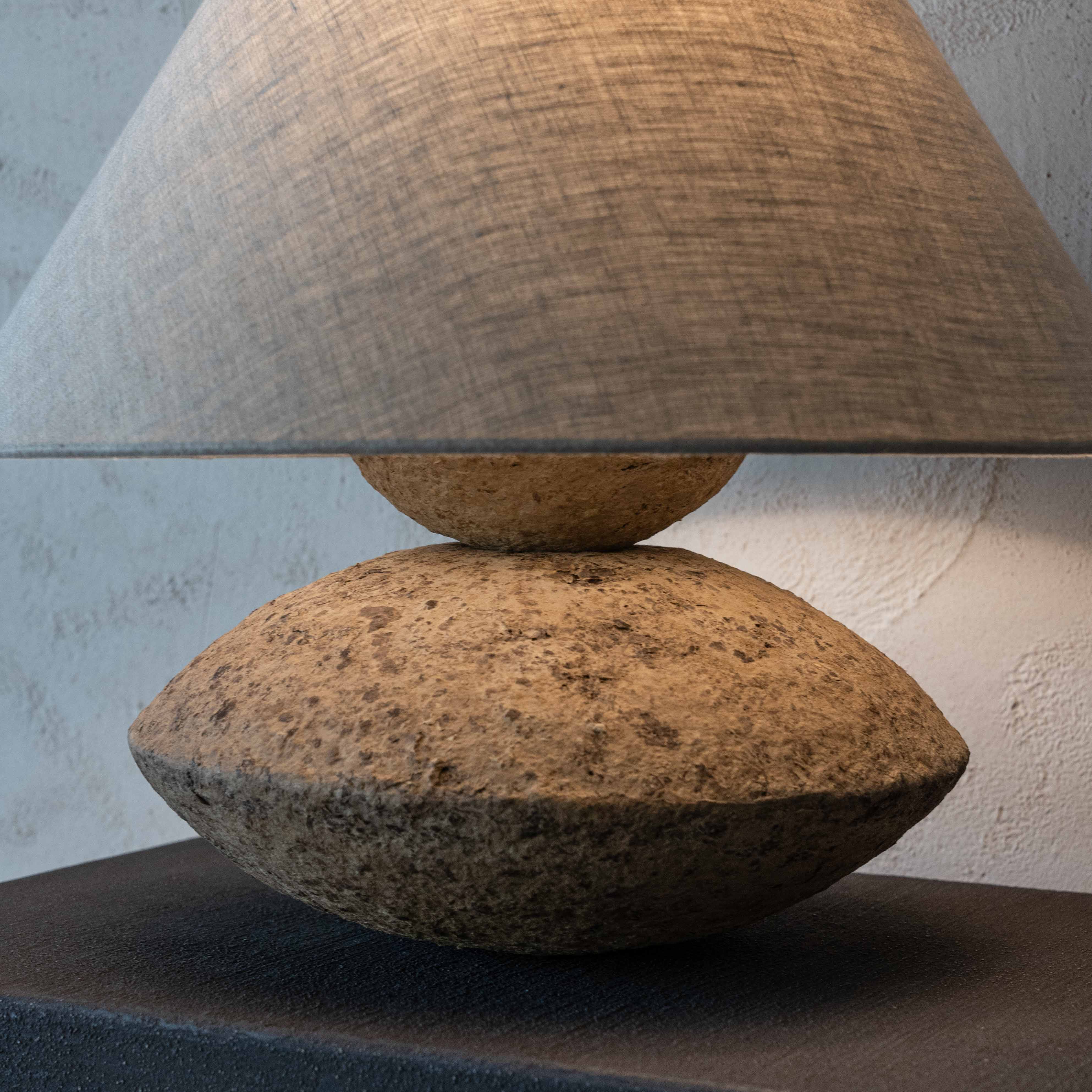 Paper & Petal Rustic Paper Mâché Artisan Table Lamp