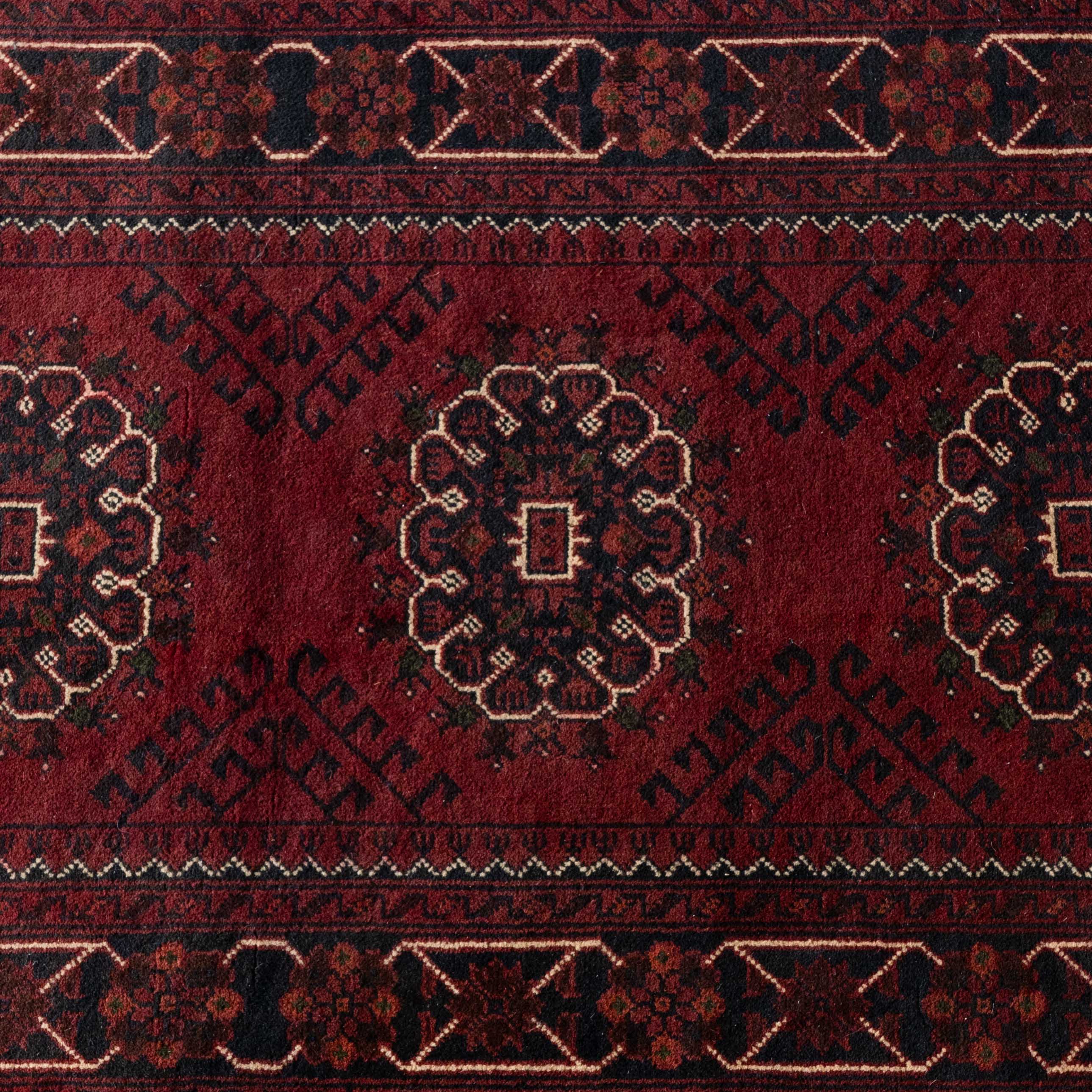 Pashtun Runner Handcrafted Vintage Wool Afghan Rug