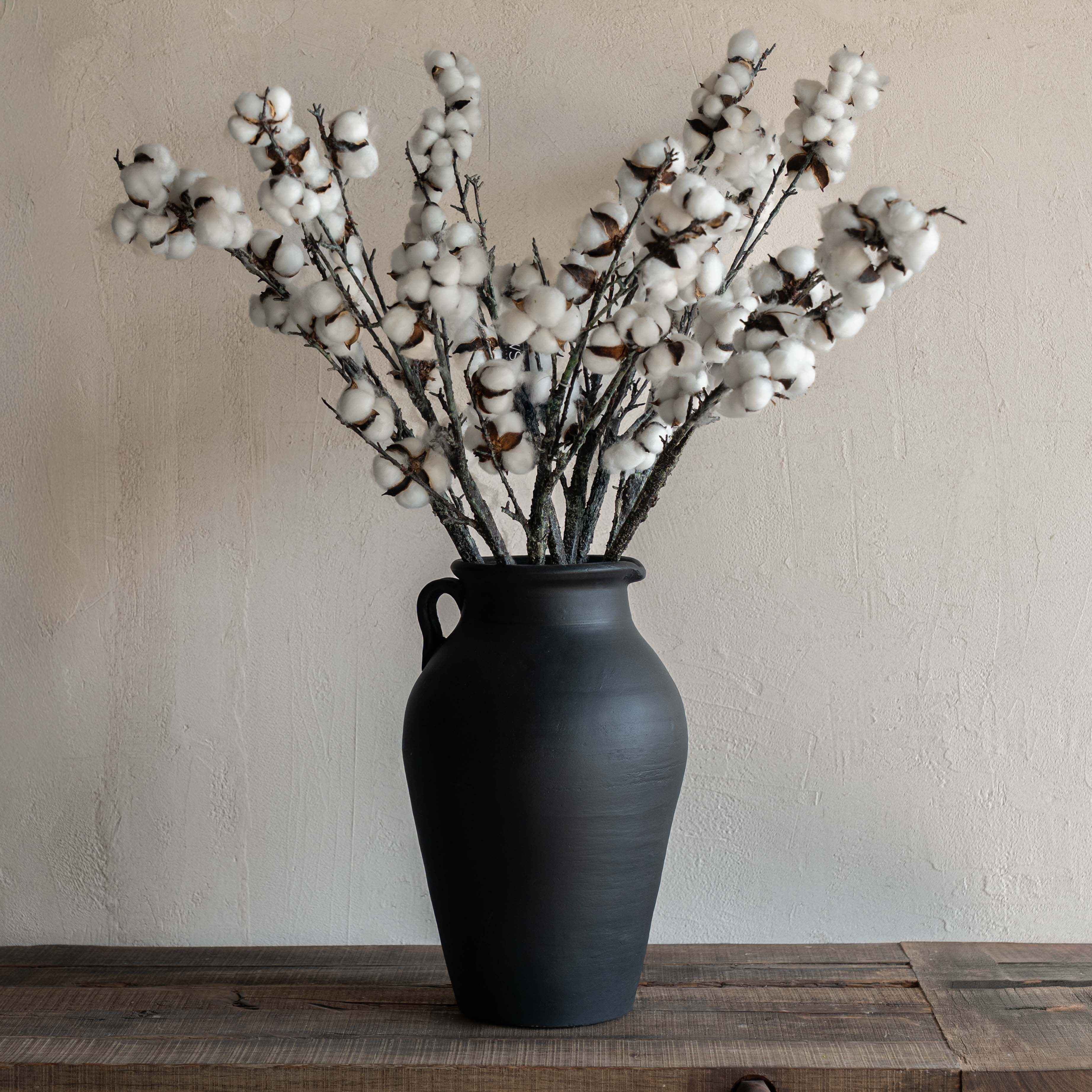 Petra Black Terracotta Flower Pot | Vase