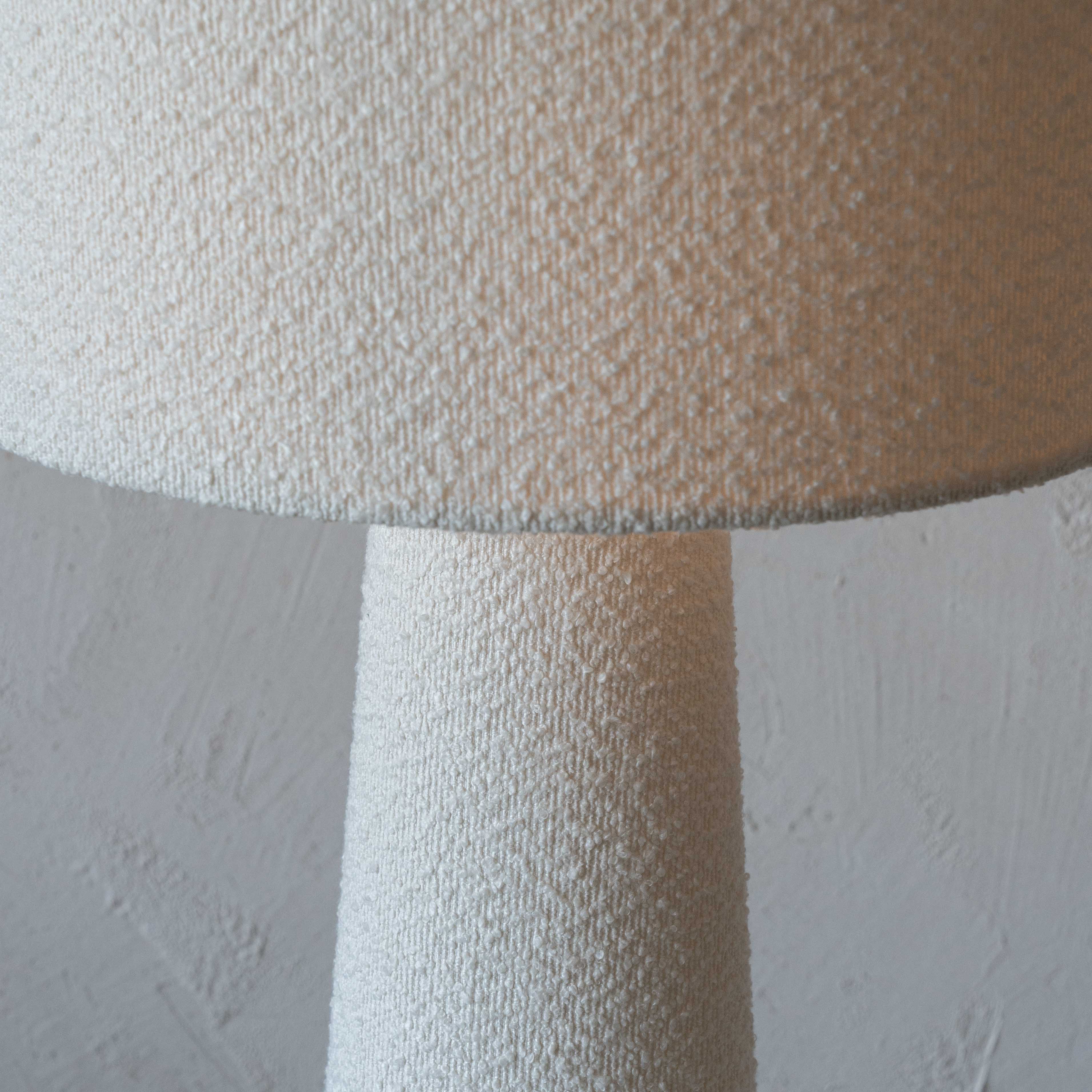 Pollux White Boucle Floor Lamp - Lamps - WS Living - UAE Modern Home Furniture Stores in Dubai