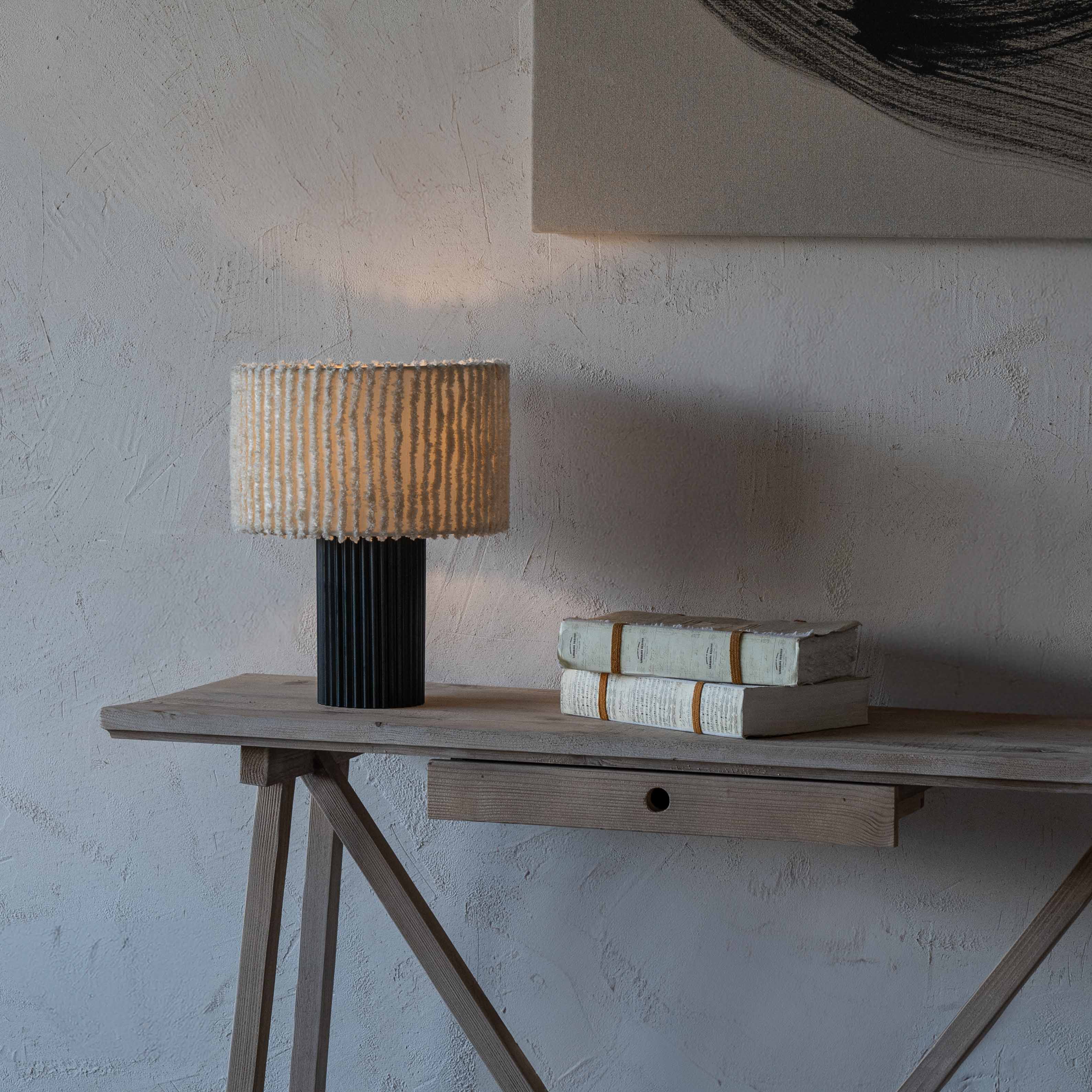 Ritz Black and Beige Table Lamp