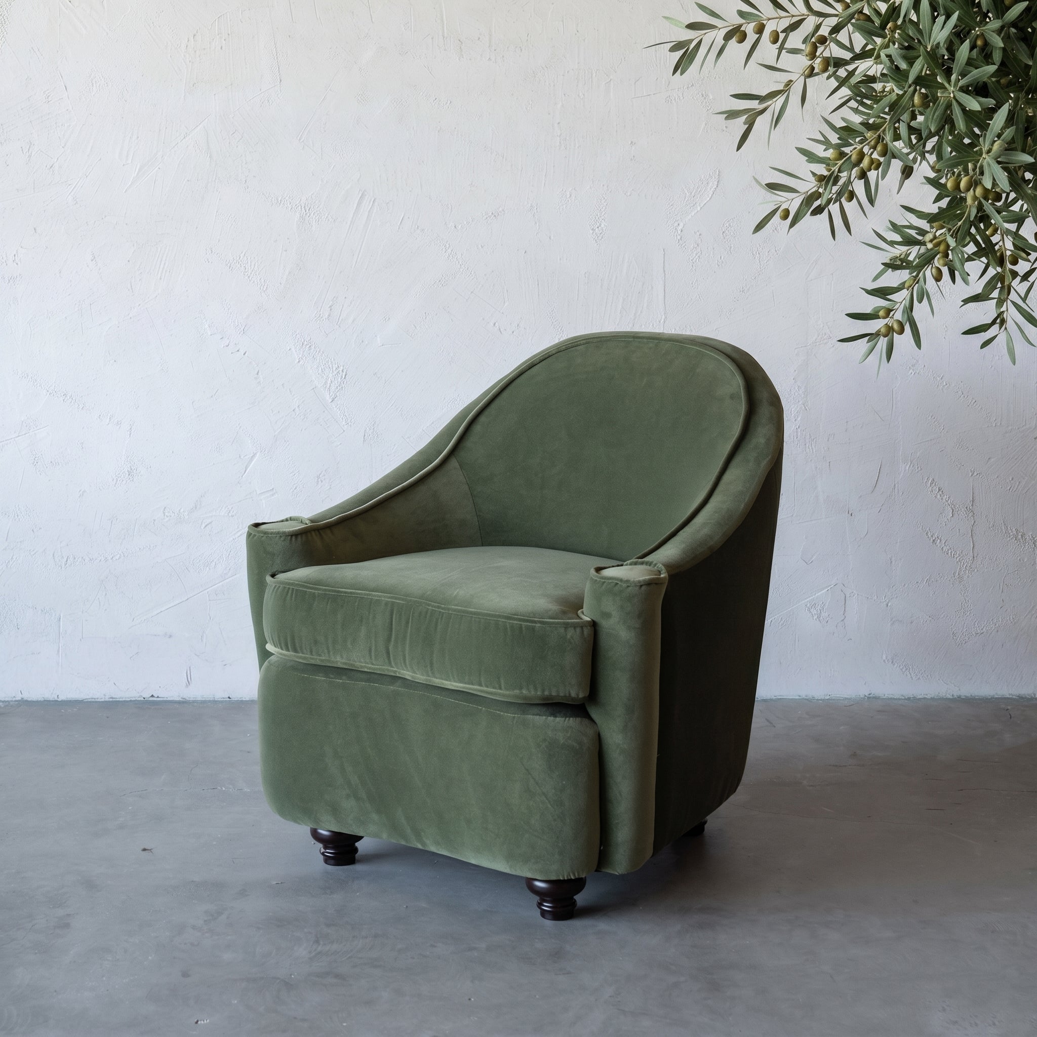 Royale Modern Cozy Lounge Chair - GREEN