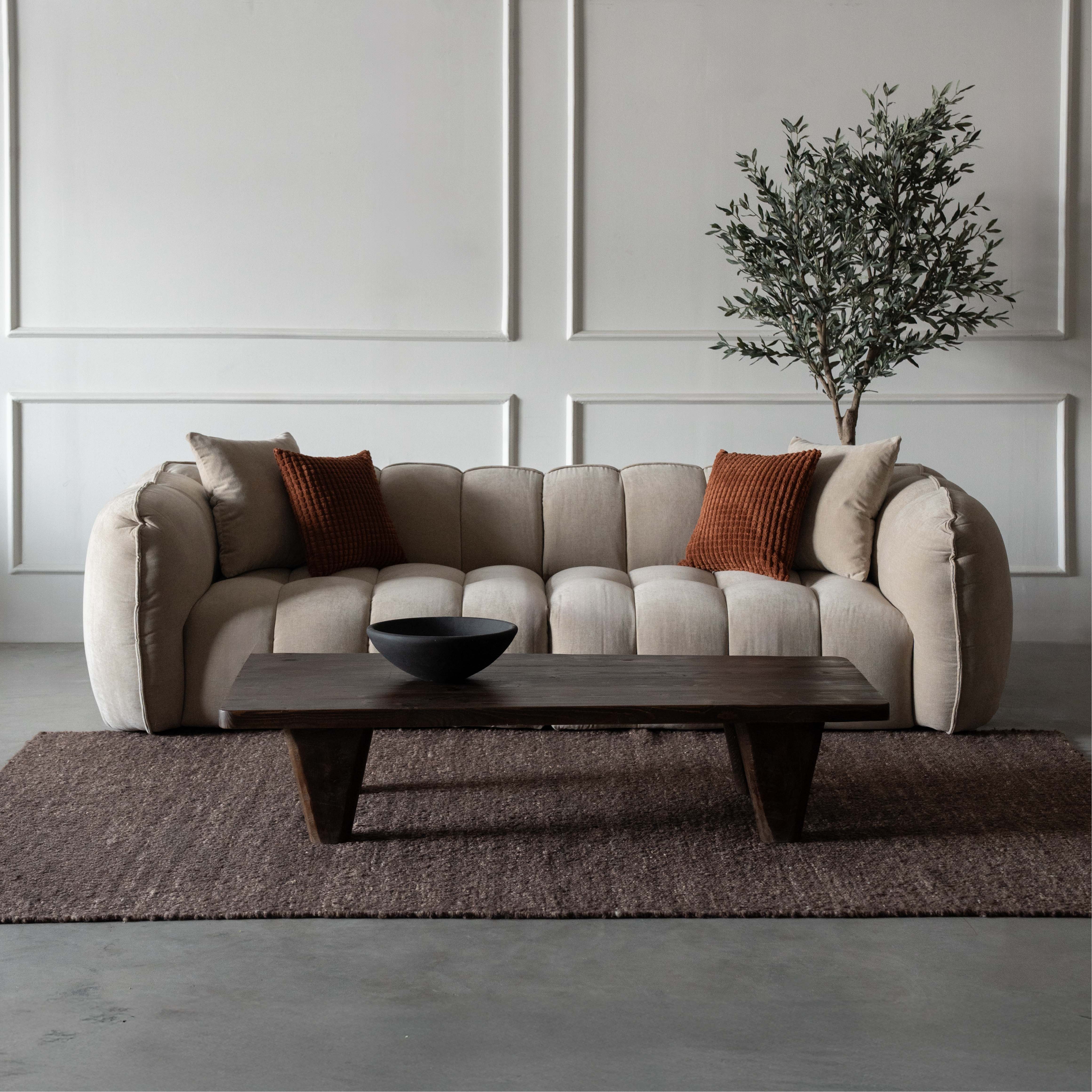 Selric Modern Curve 3 Seater Sofa