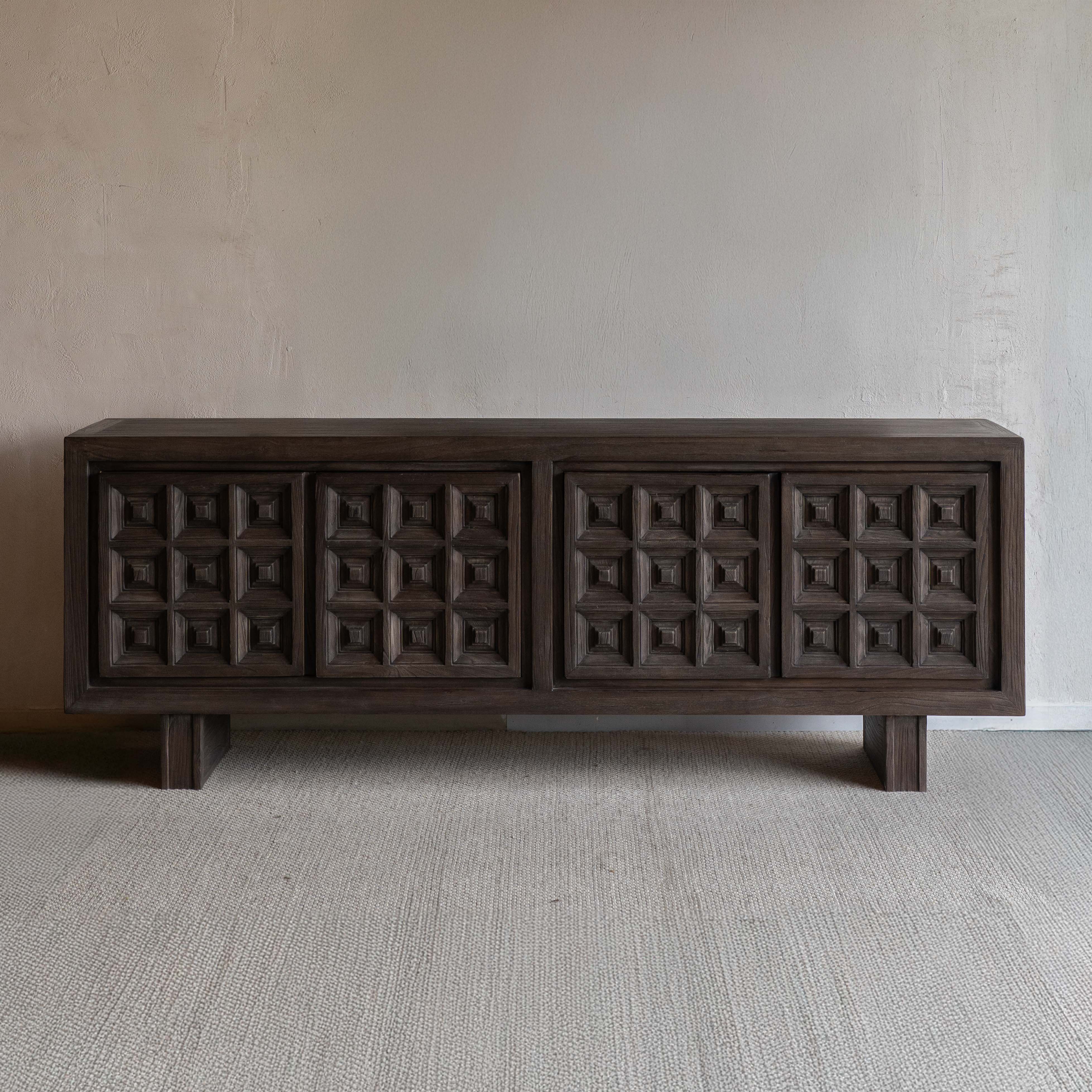 Samuel Antique Style Elm Wood Sideboard