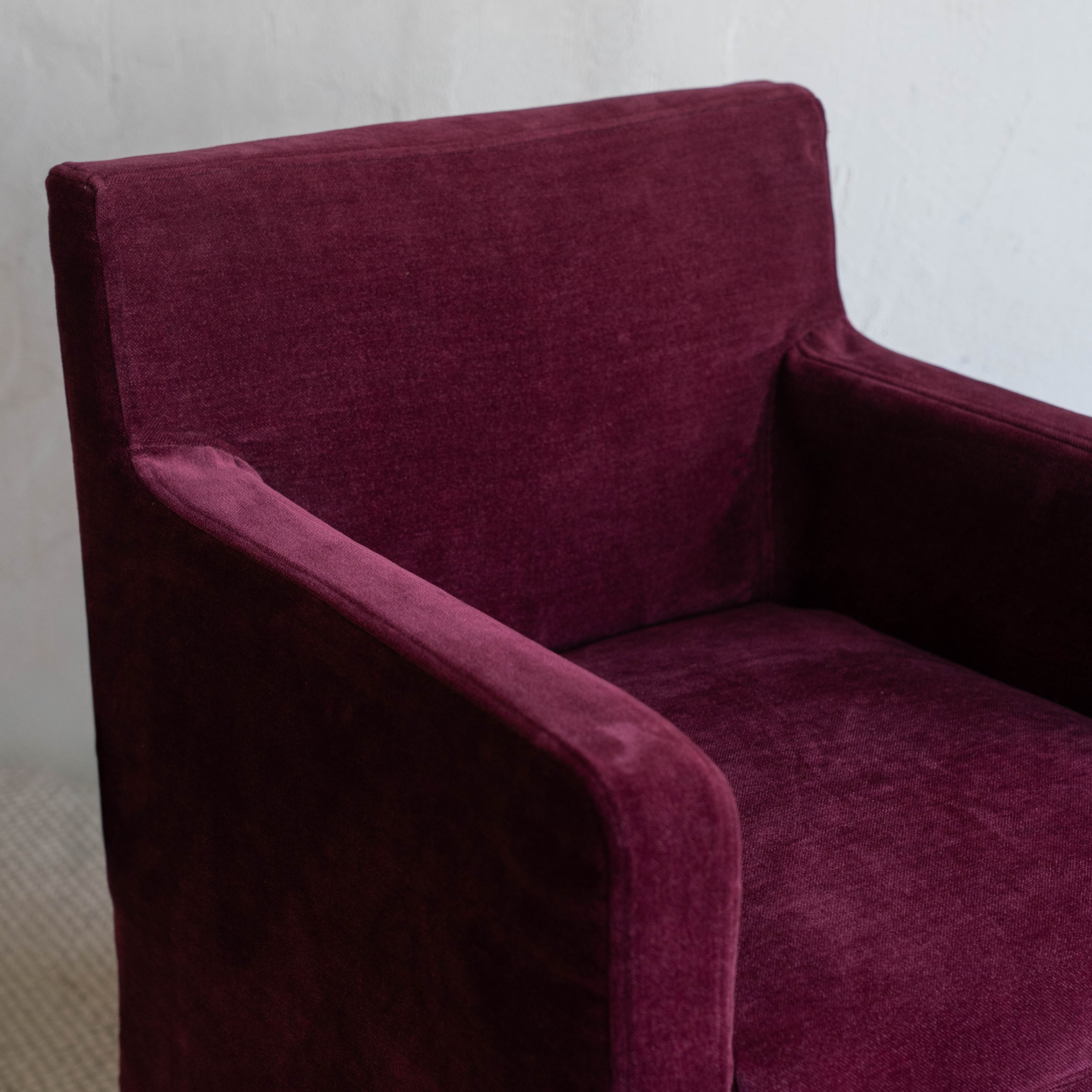 Sculpt Burgundy Velvet Dining Chair