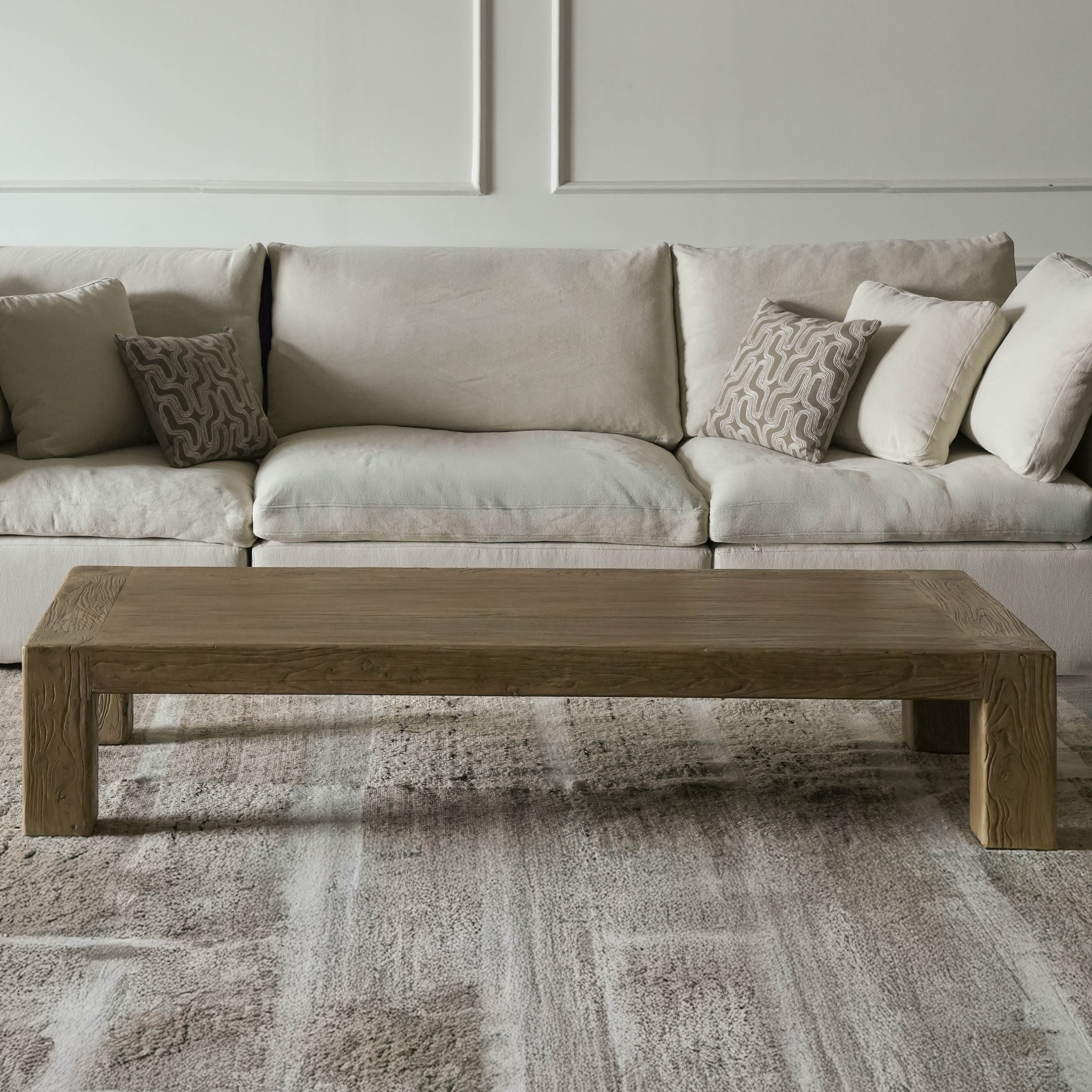 Sephina Elm Wood Rectangle Coffee Table