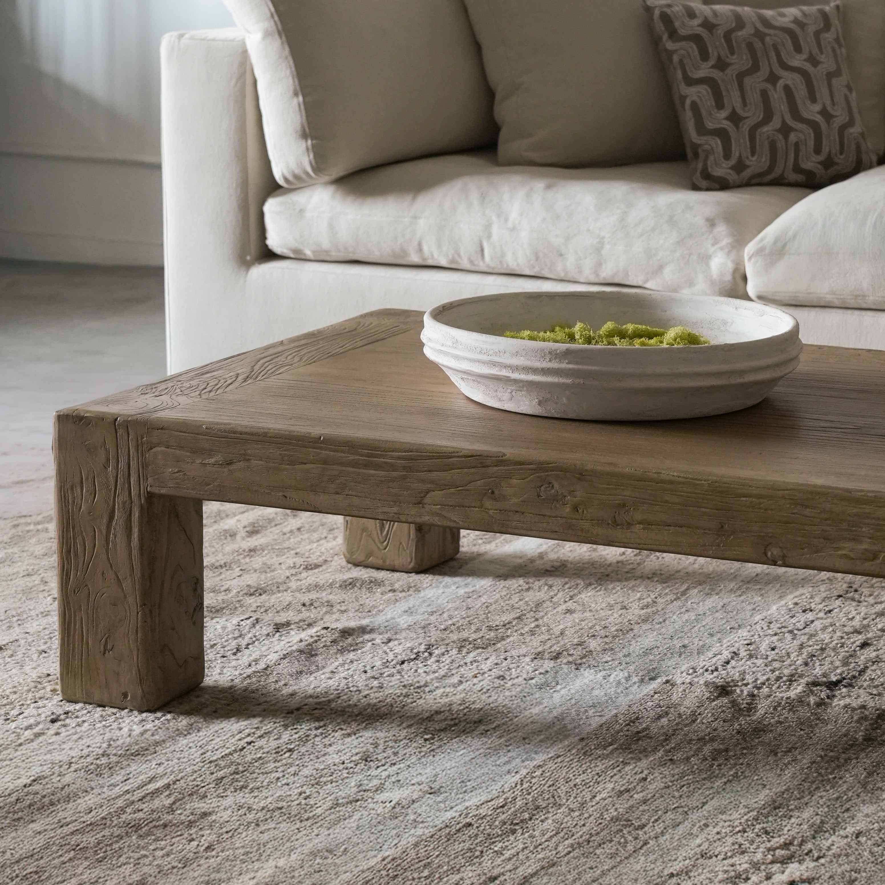 Sephina Elm Wood Rectangle Coffee Table