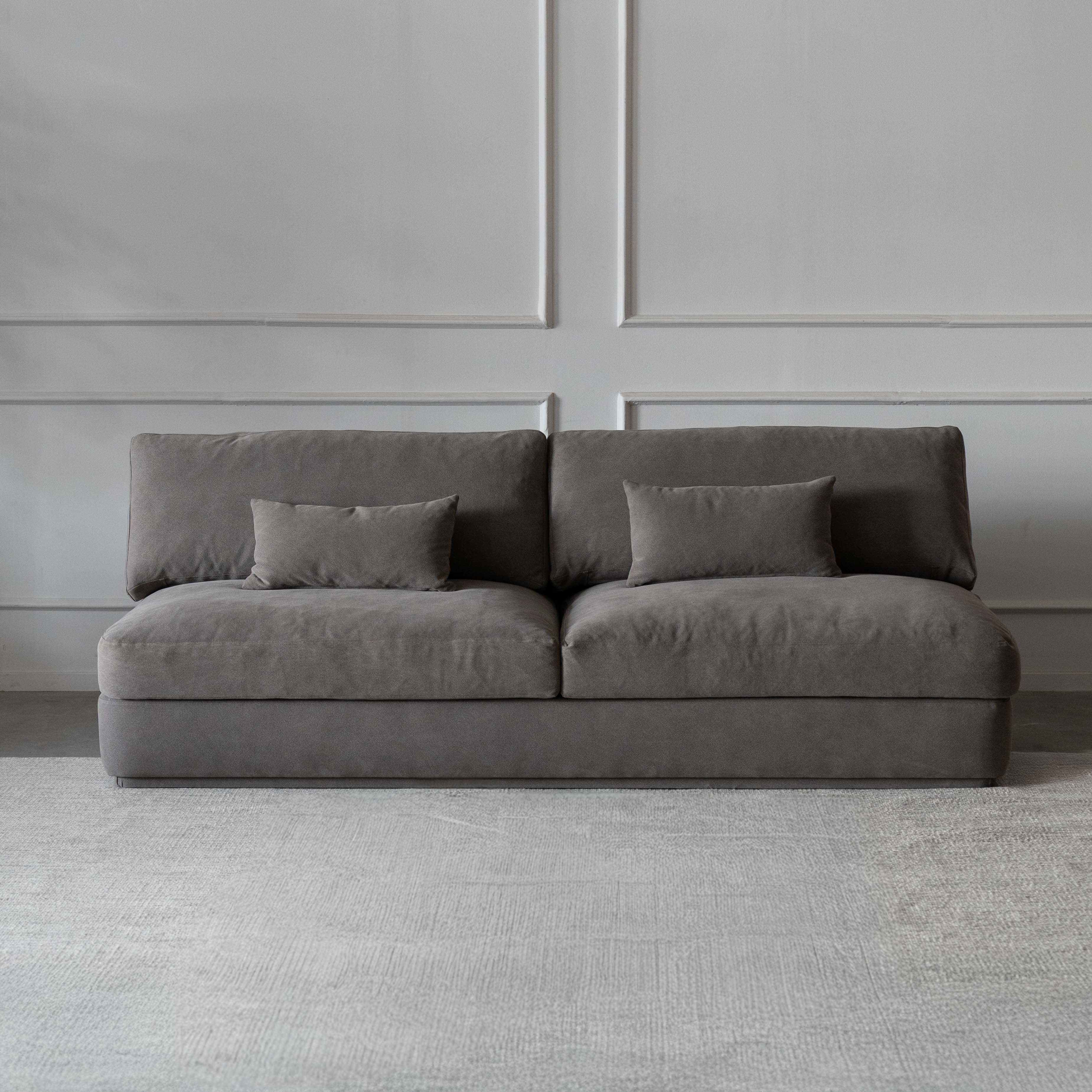 Zola Modern 3 Seater Sofa - Grey/Charcoal