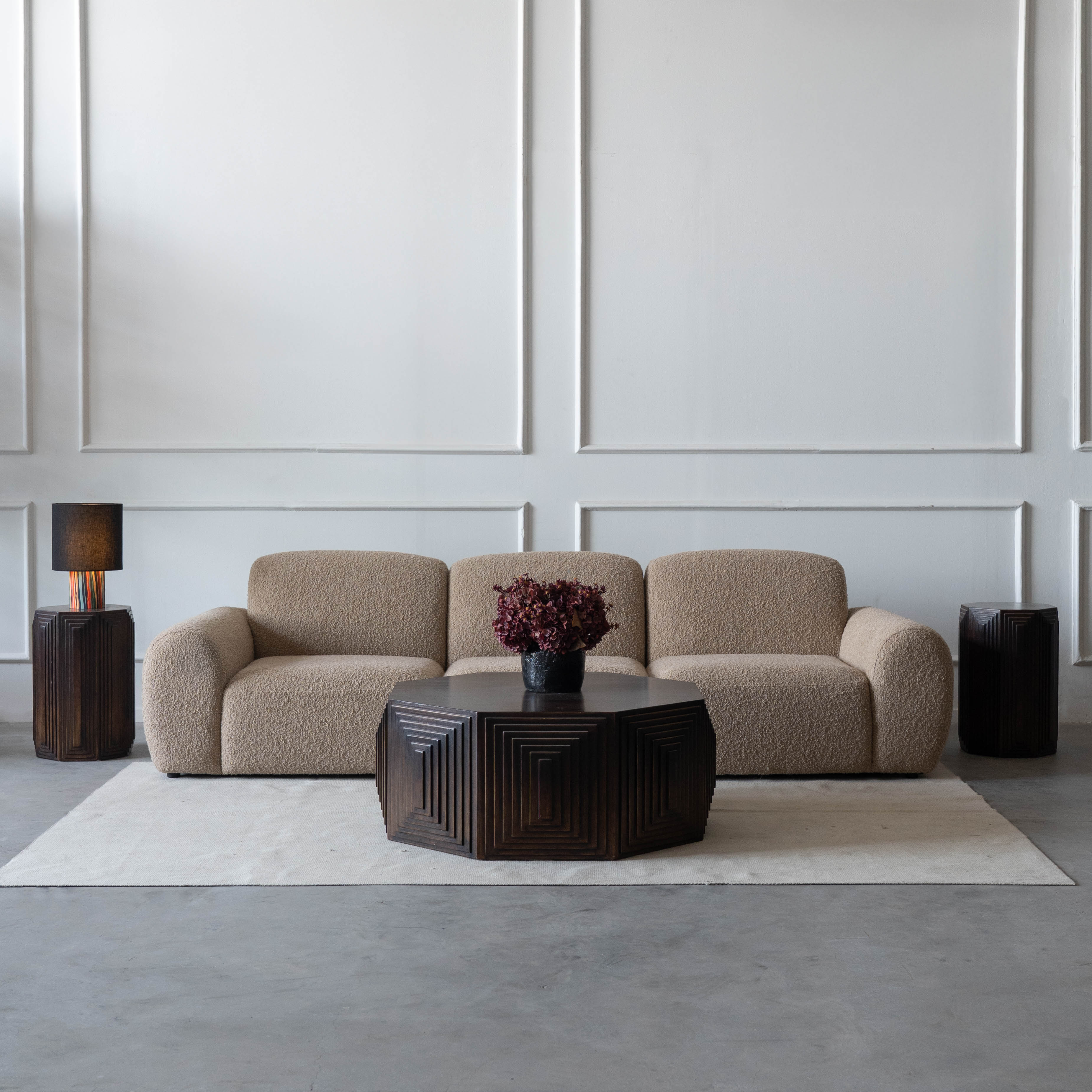 Serenity Modern 3 Seater Sofa - BROWN