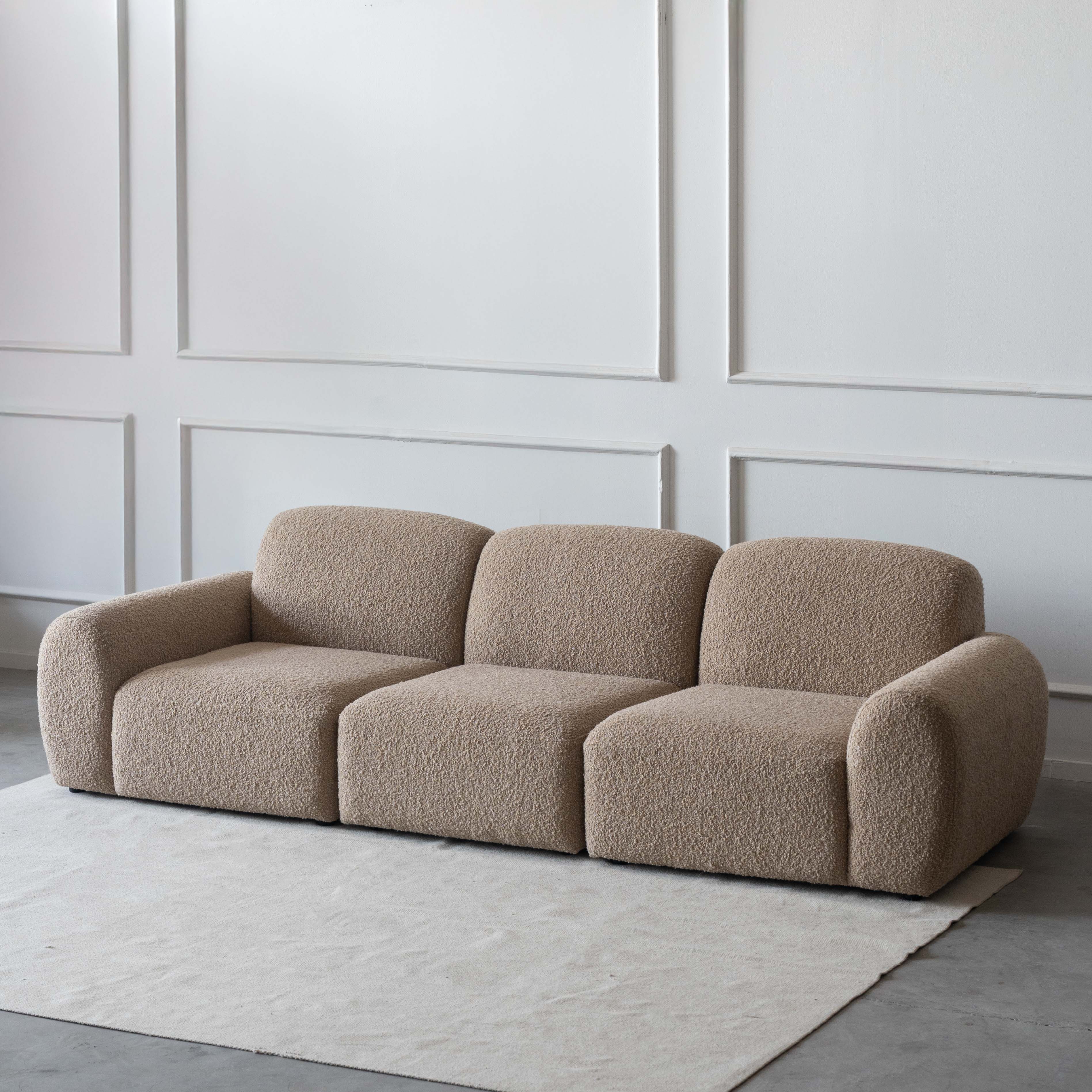 Serenity Modern 3 Seater Sofa - BROWN