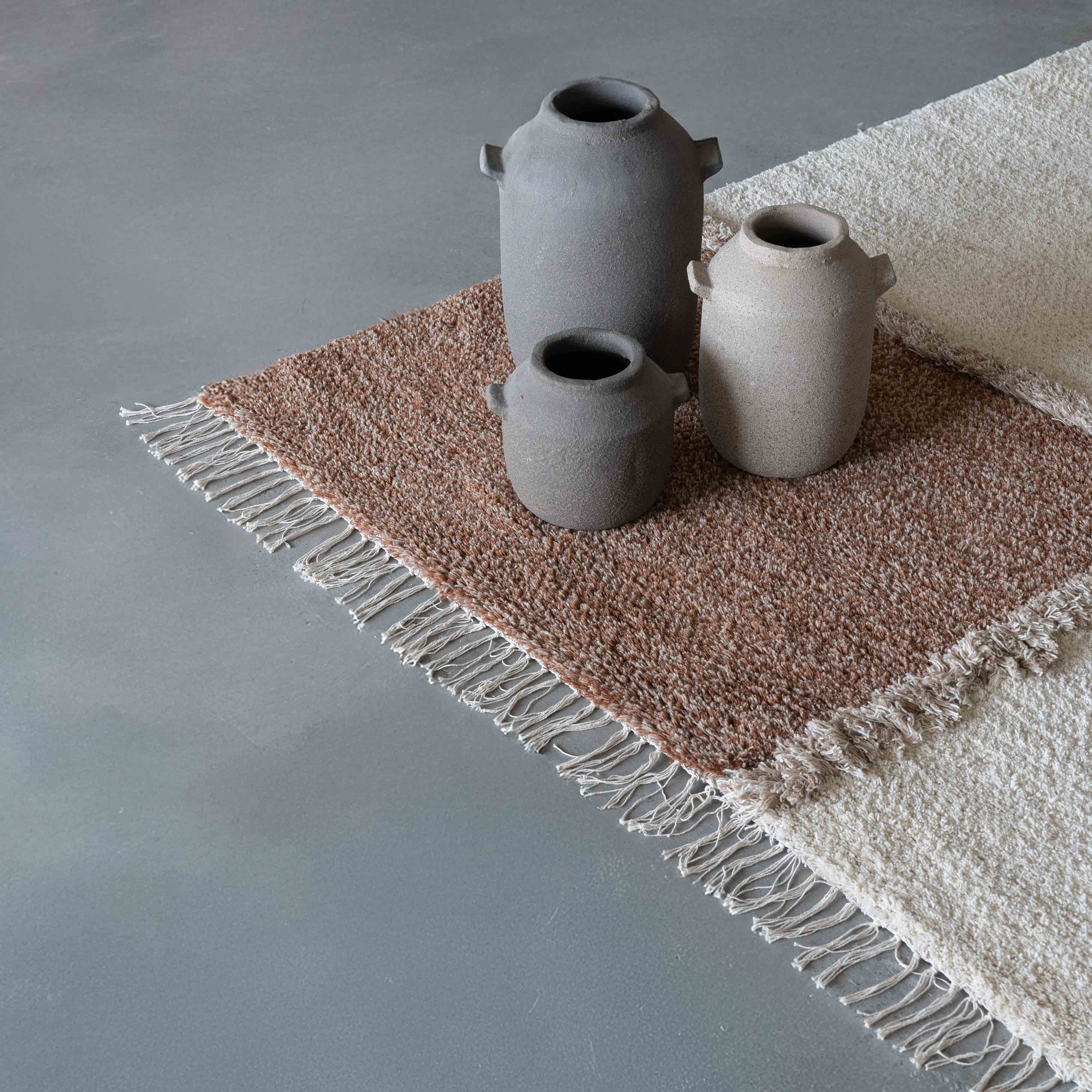 Serrenity Off White & Ivory Rust Handcrafted Wool Rug - Rugs - WS Living Furniture Home Furniture Stores in Dubai