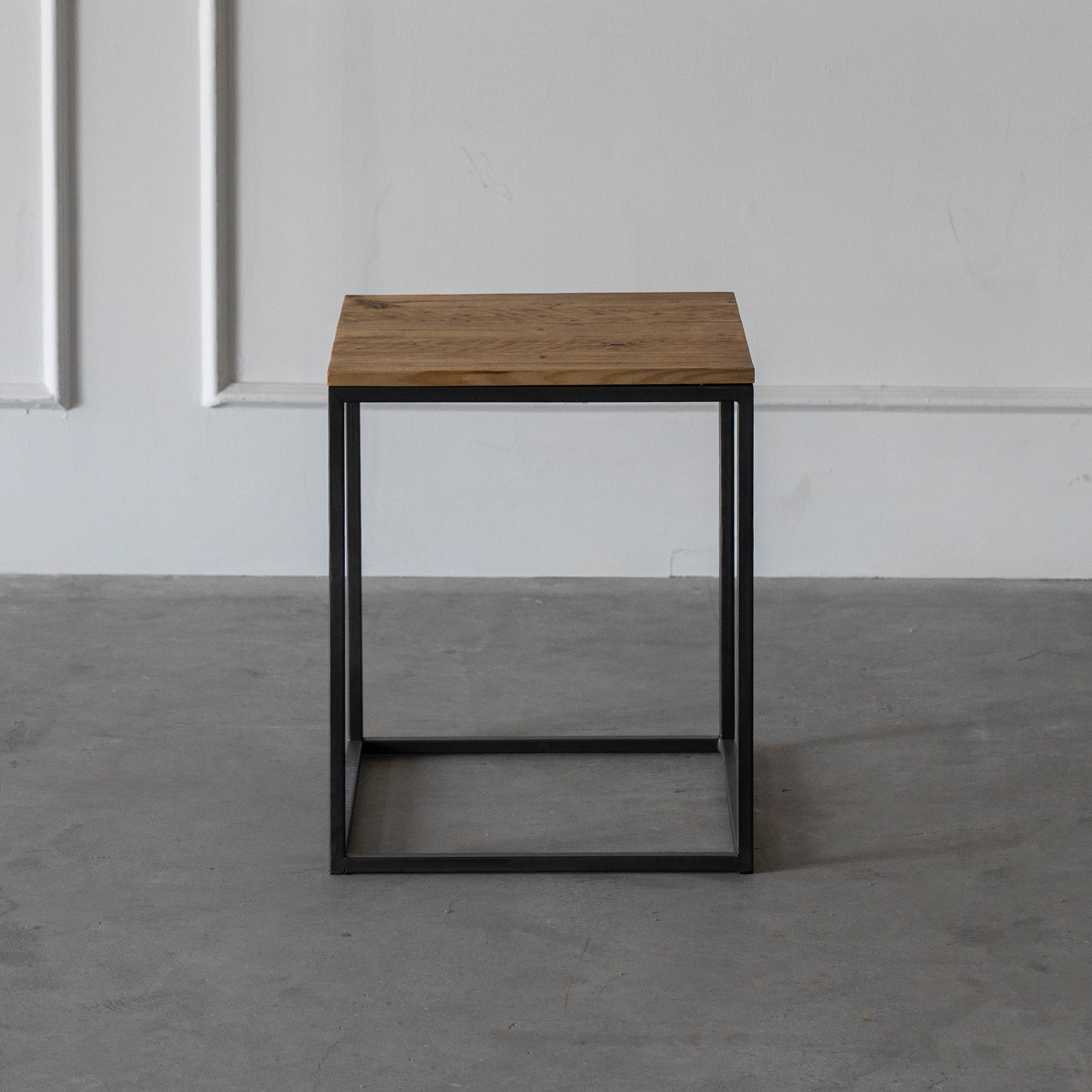 Nordic Industrial Wood Side Table - Side Tables - WS Living Furniture  Furniture Store in Dubai