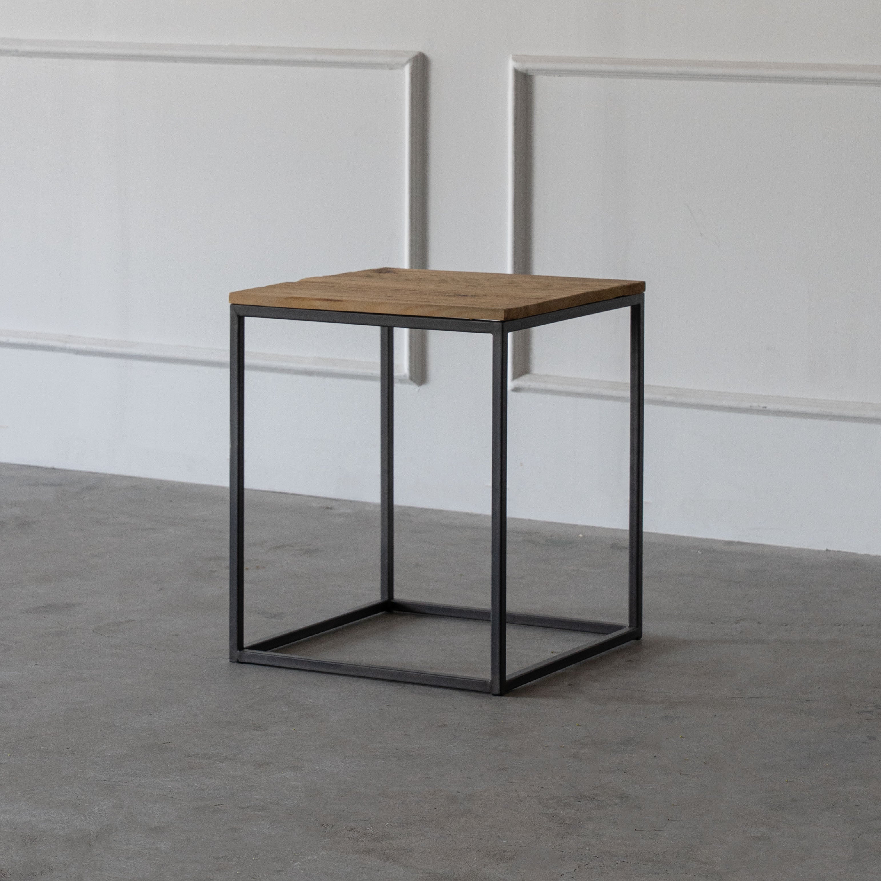 Nordic Industrial Wood Side Table - Side Tables - WS Living Furniture  Furniture Store in Dubai