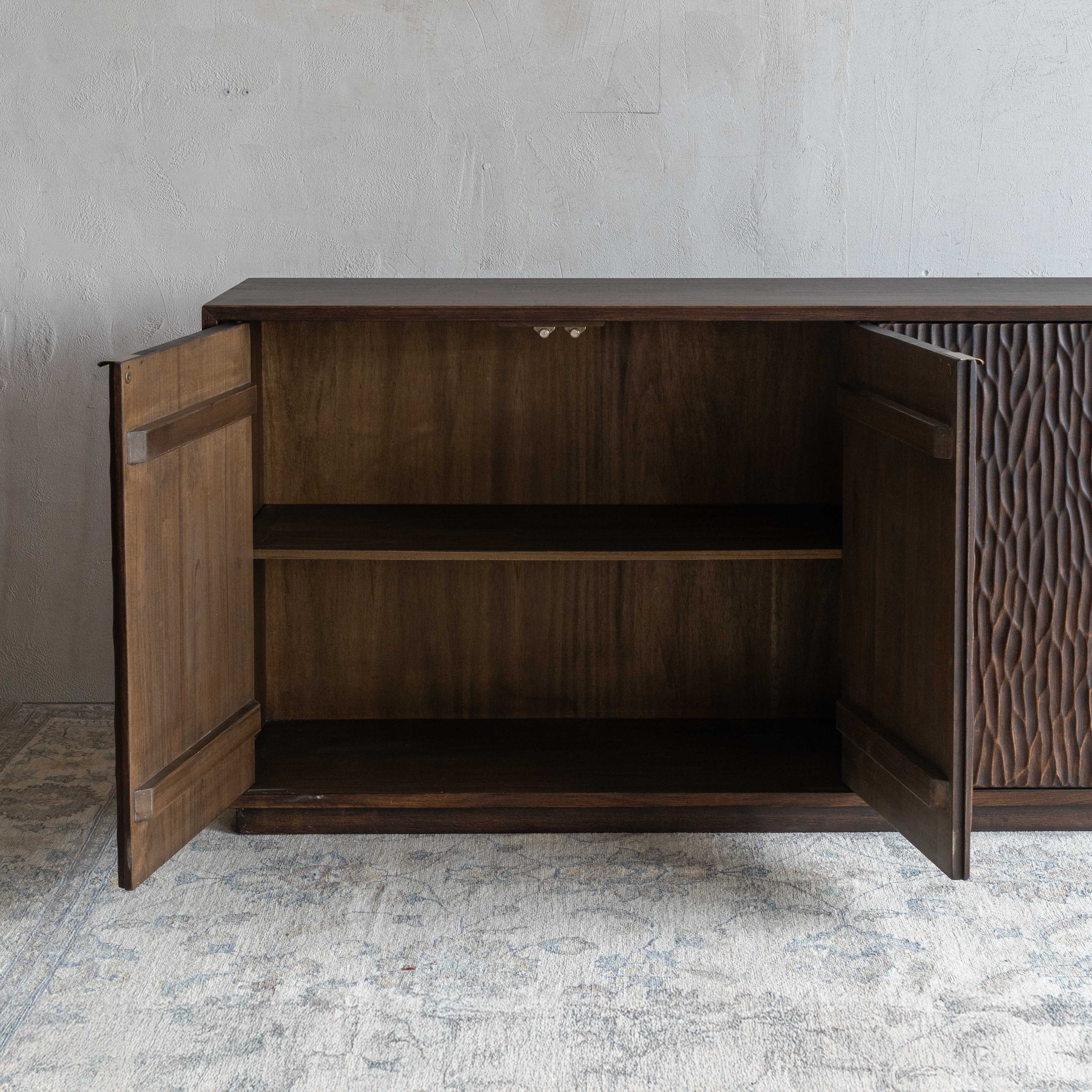 Cortex Carved Solid Wood Artisan Sideboard