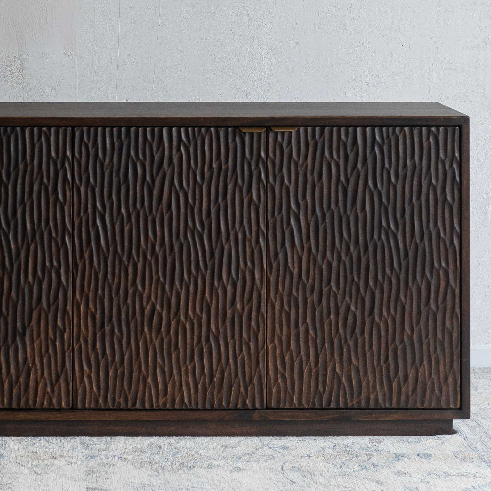 Cortex Carved Solid Wood Artisan Sideboard