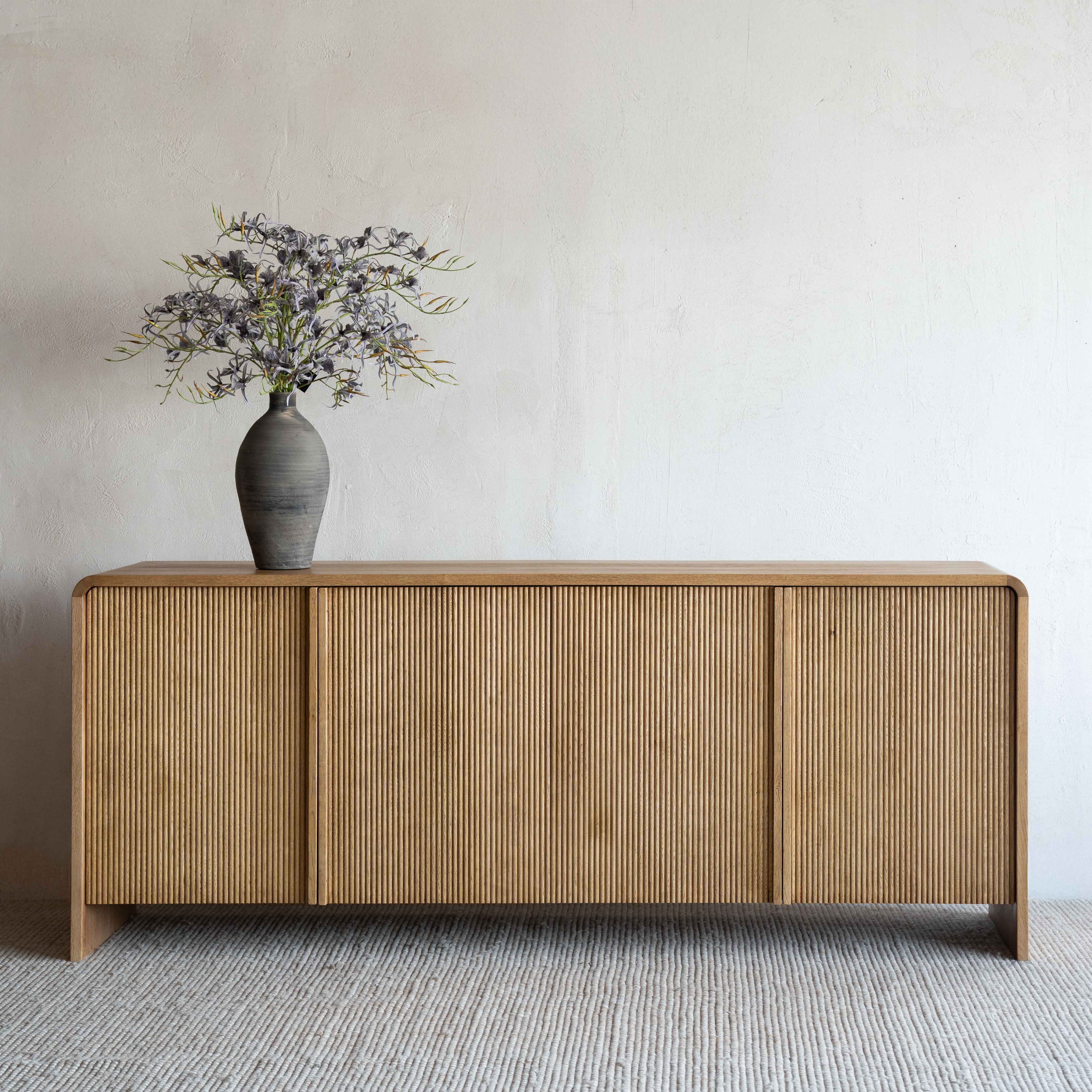 خزانة جانبية عصرية من الخشب الصلب من جيسا | خزانة تخزين 