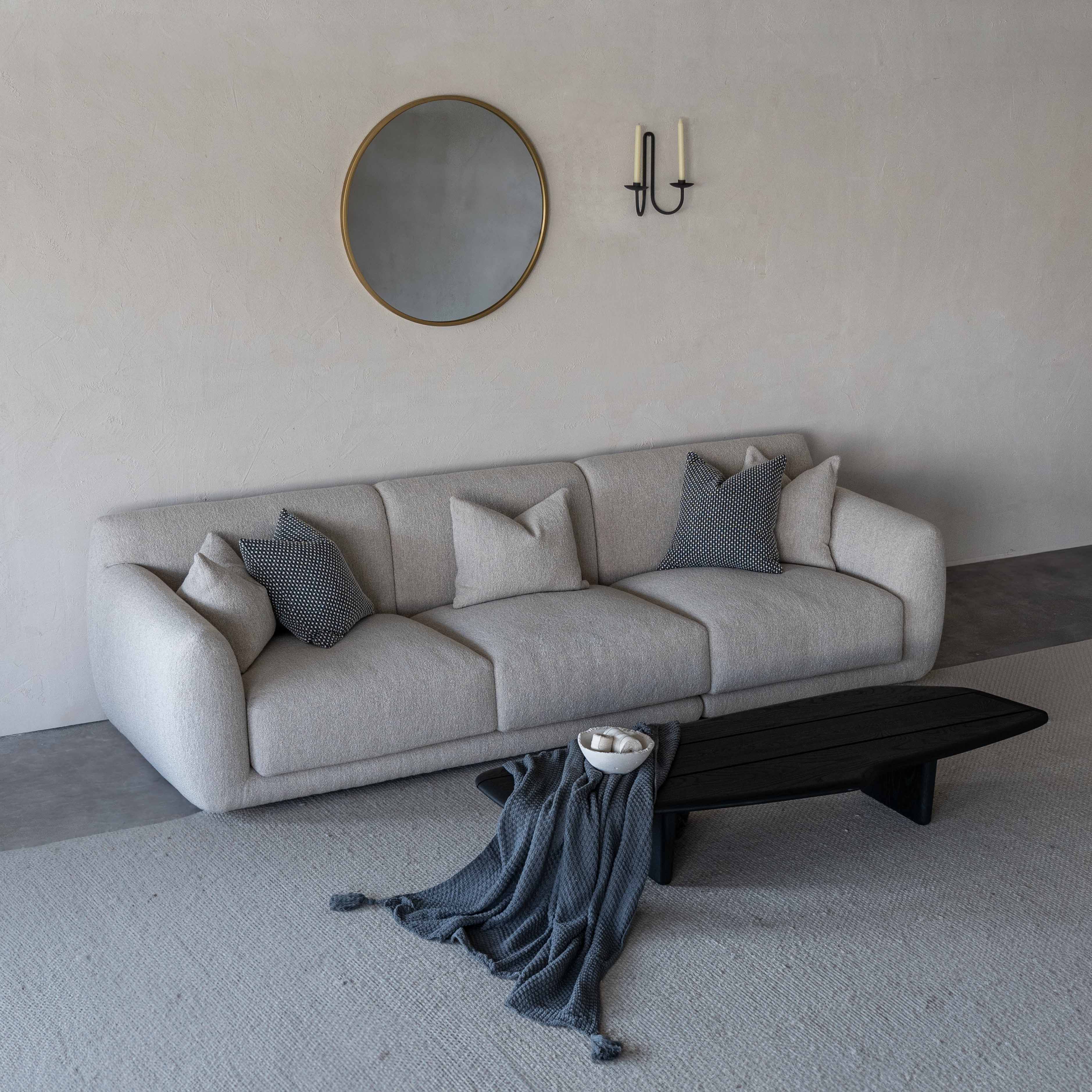 Sima Modern 3 Seater Sofa  - WS Living - UAE - Sofas Wood and steel Furnitures - Dubai