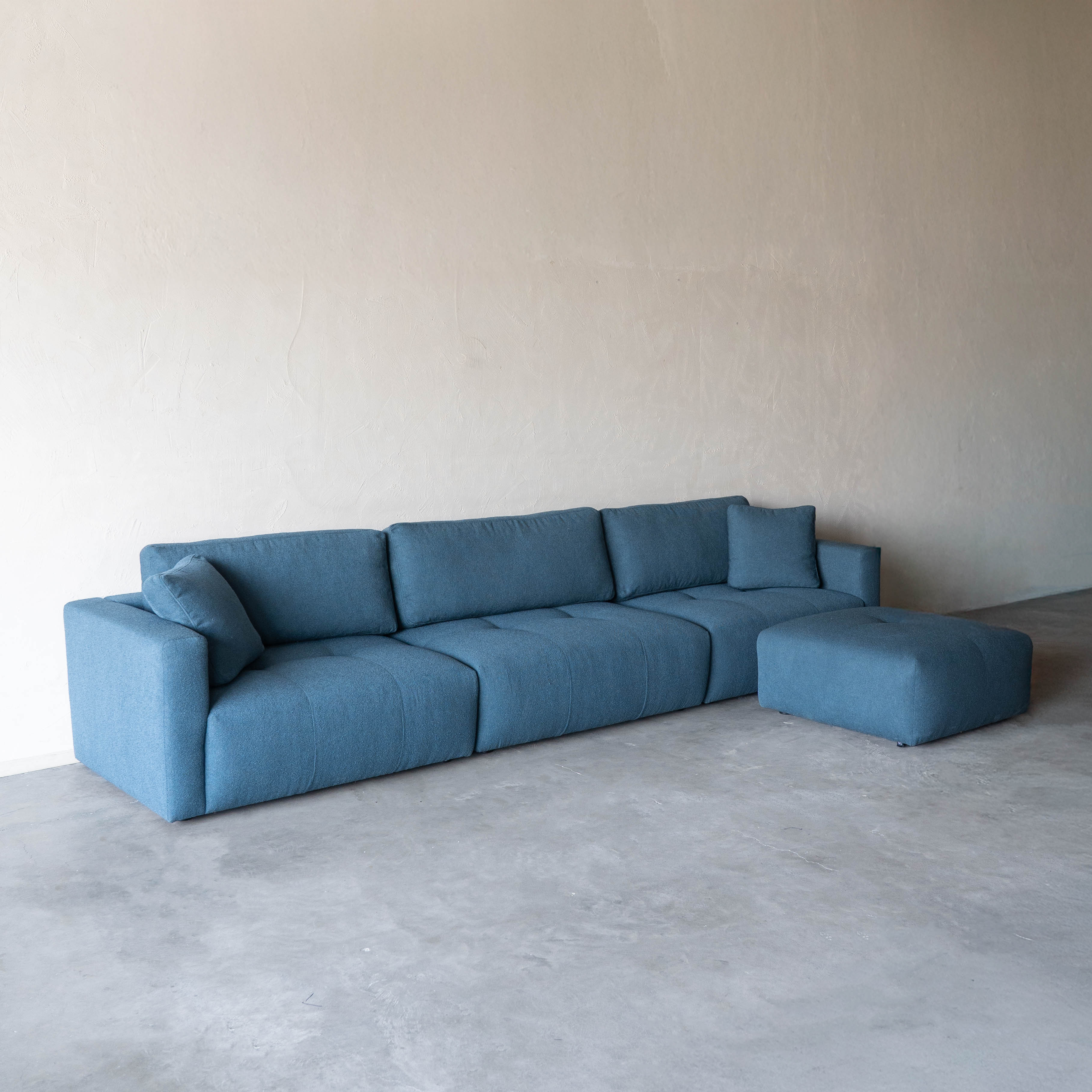 Sky Modern L Shape | Sectional Modular Sofa - Ocean Blue