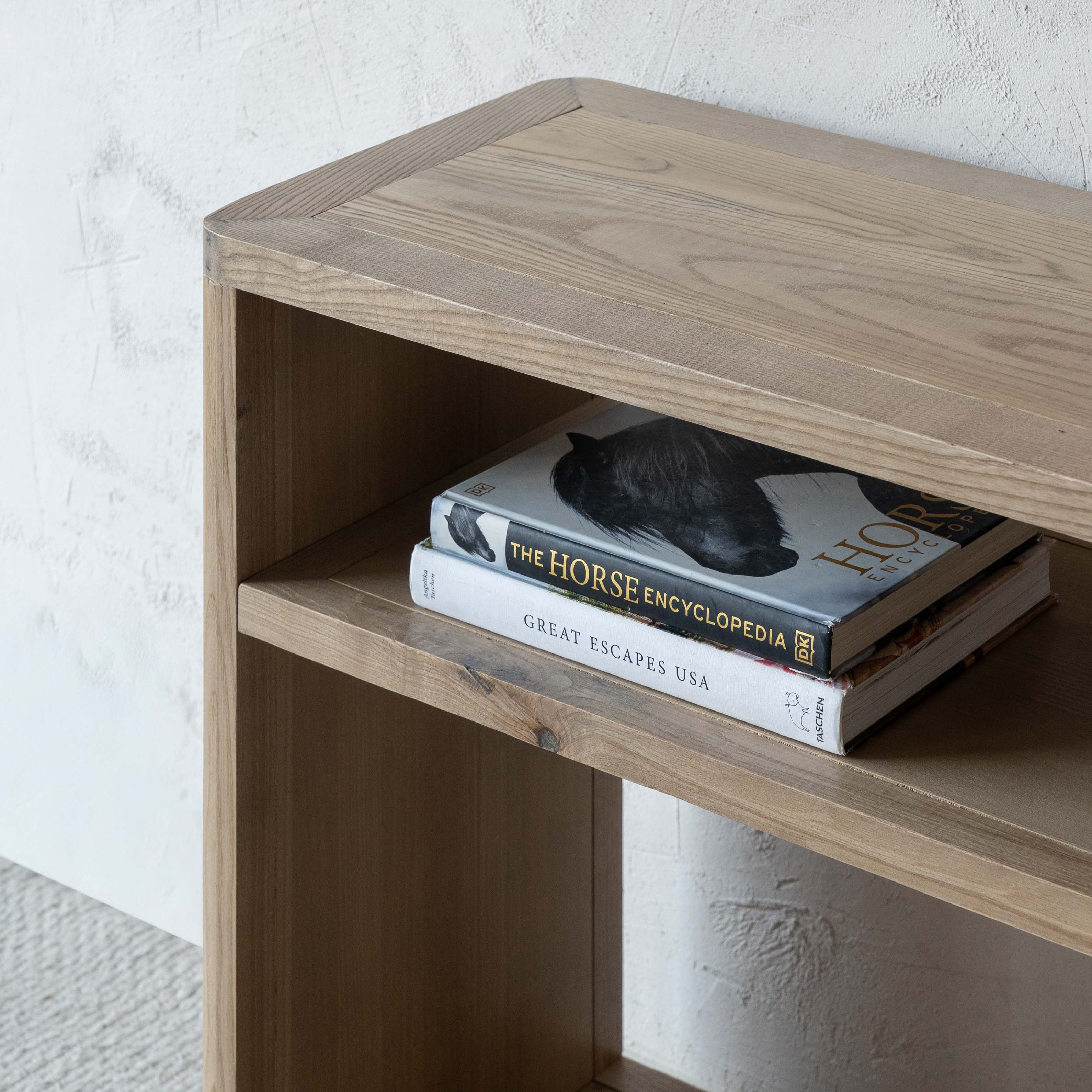 Solistice Solid Raw Wood Rectangle Console (as is)