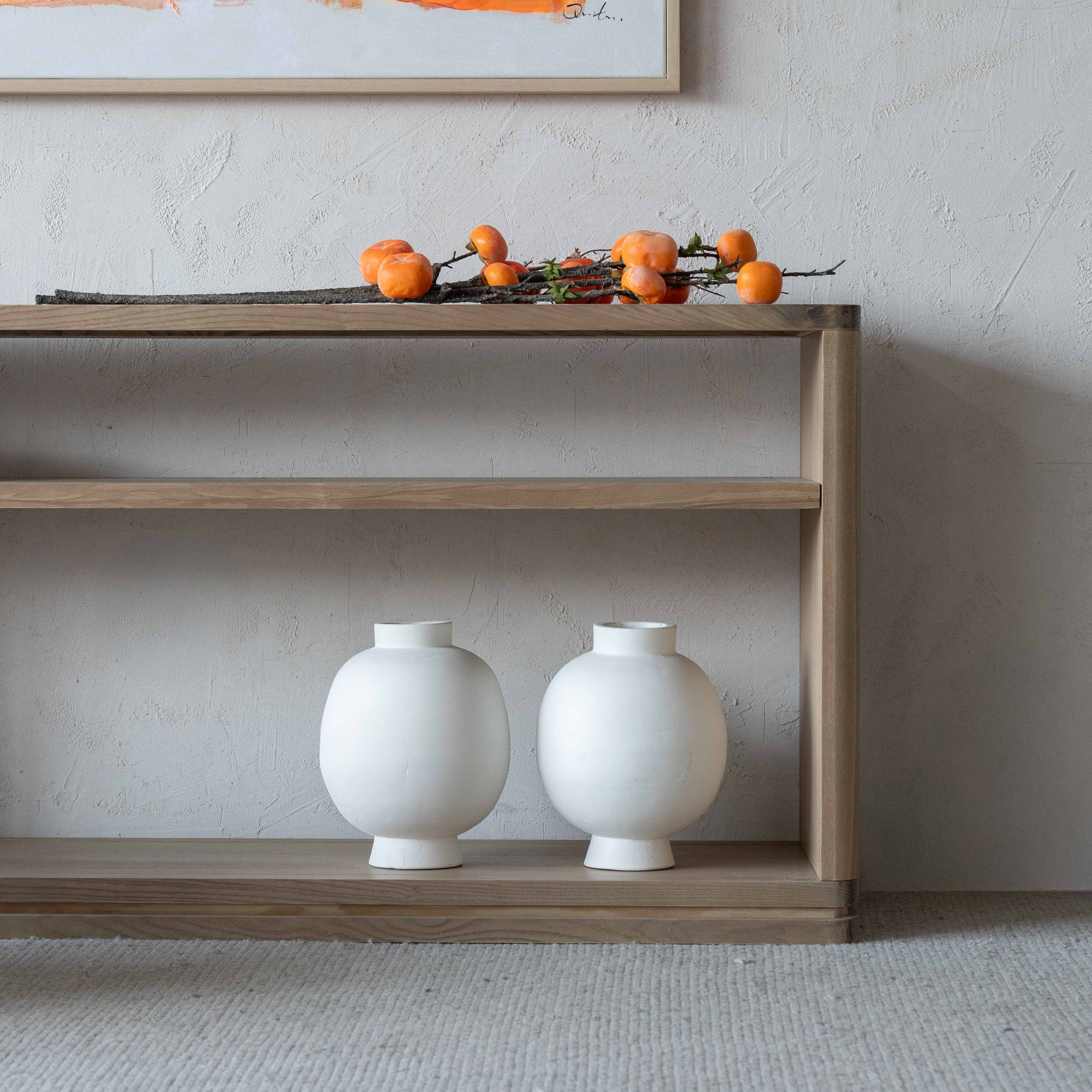 Solistice Solid Raw Wood Rectangle Console (as is) - Console Tables - WS Living - UAE Home Furniture Stores in Dubai