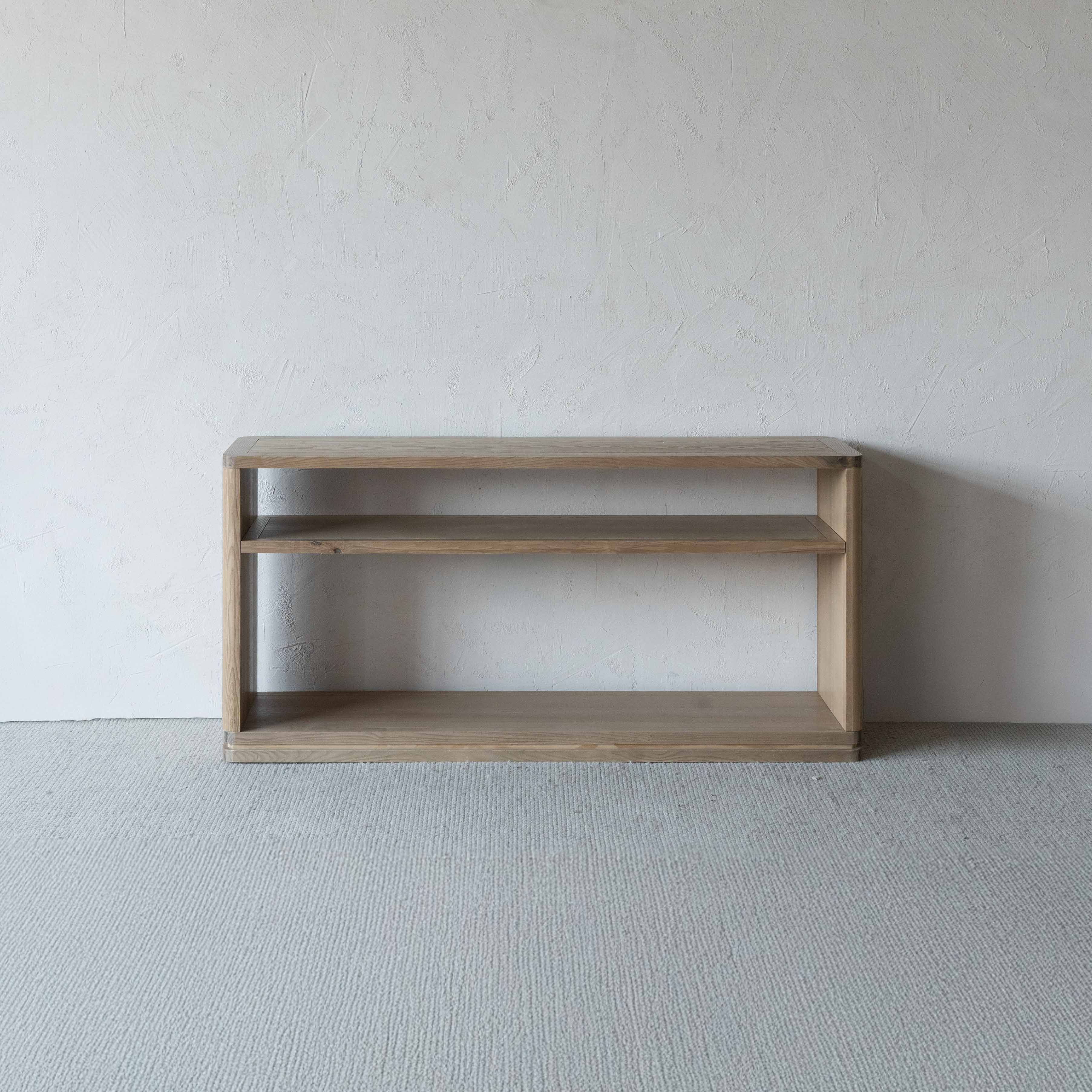 Solistice Solid Raw Wood Rectangle Console (as is)