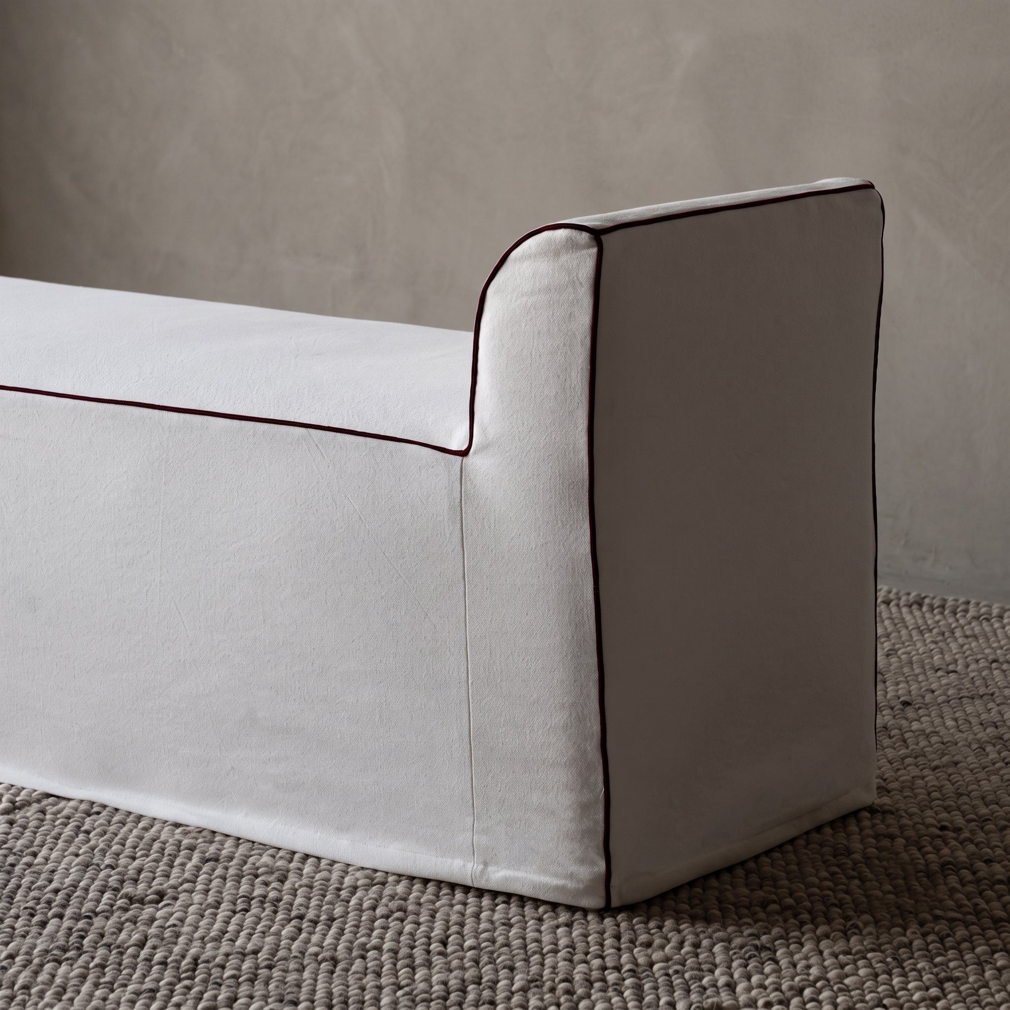 Sorevia Contemporary Slipcovered Bench