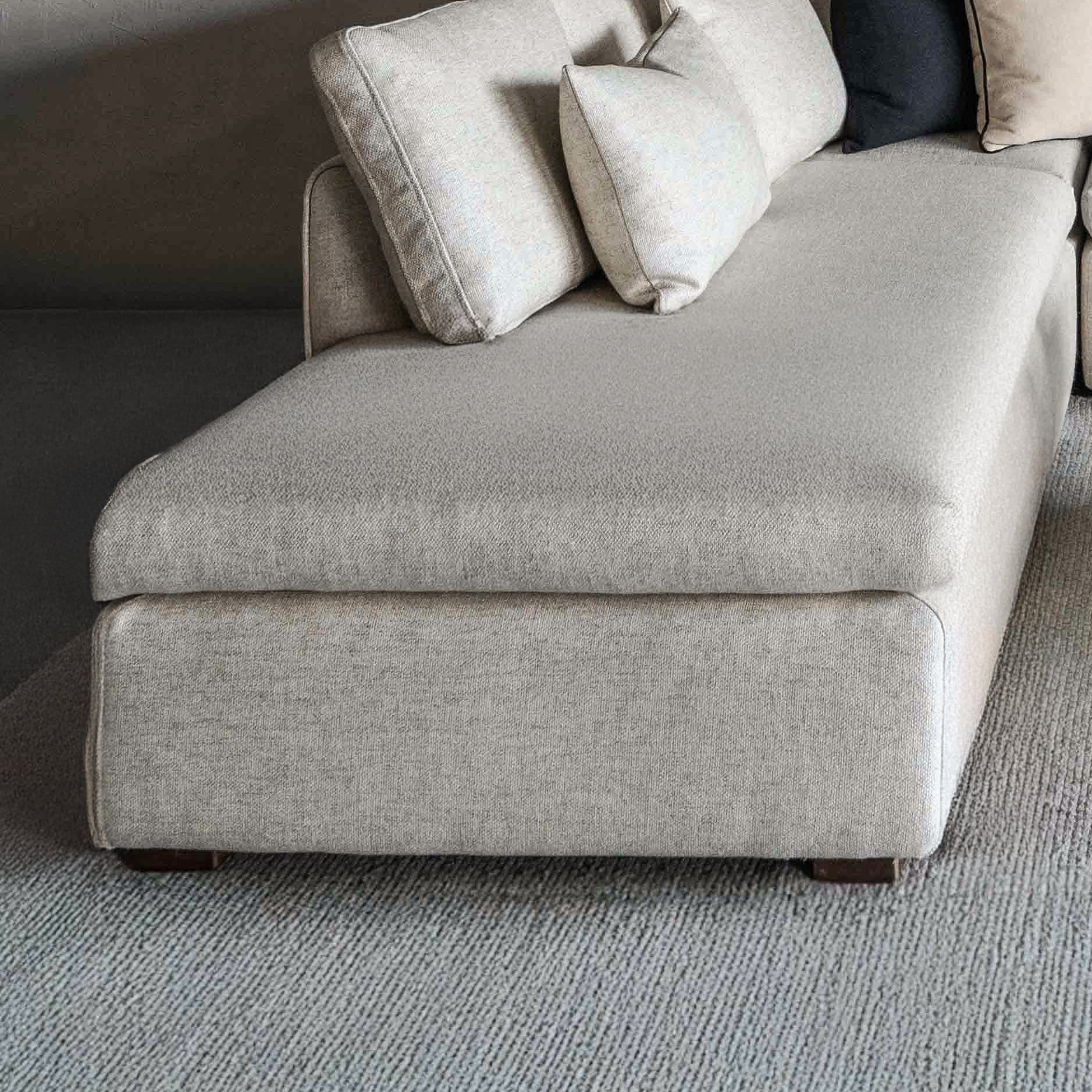 Sultan L Shape Sofa Set Light Grey