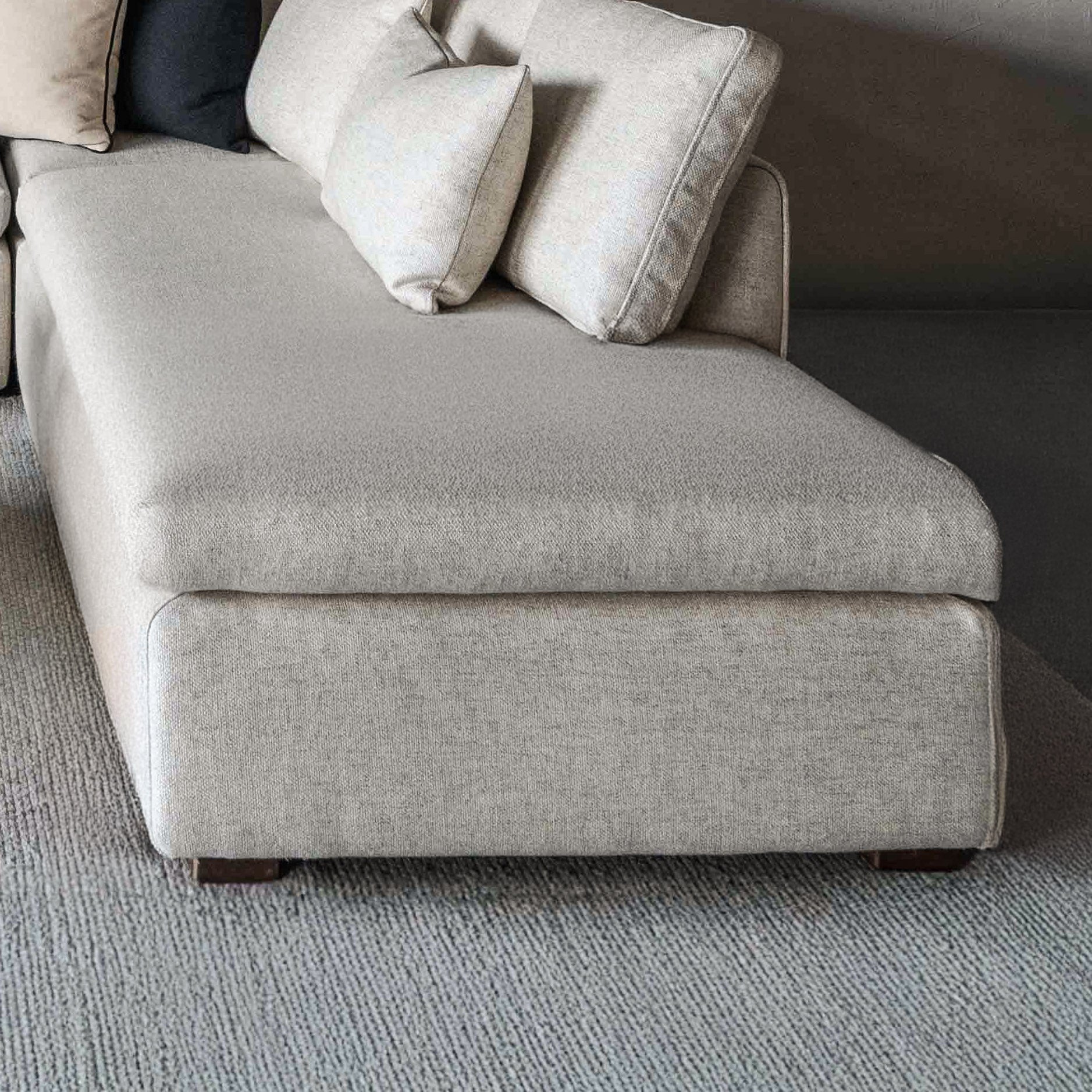 Sultan L Shape Sofa Set Light Grey