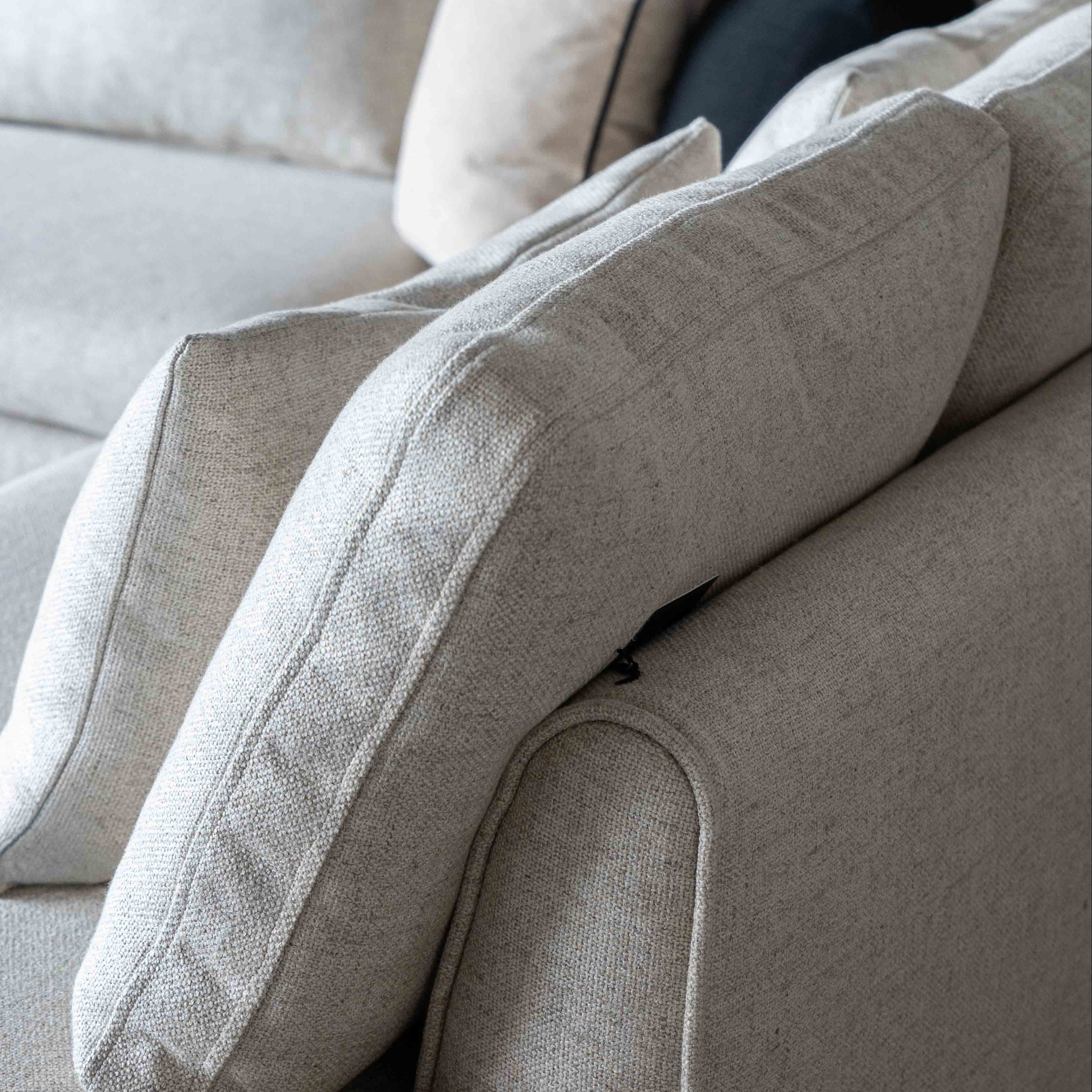 Sultan L Shape Sofa Set Light Grey with Nesting Table - Sofas - WS Living Furniture  Furniture Store in Dubai