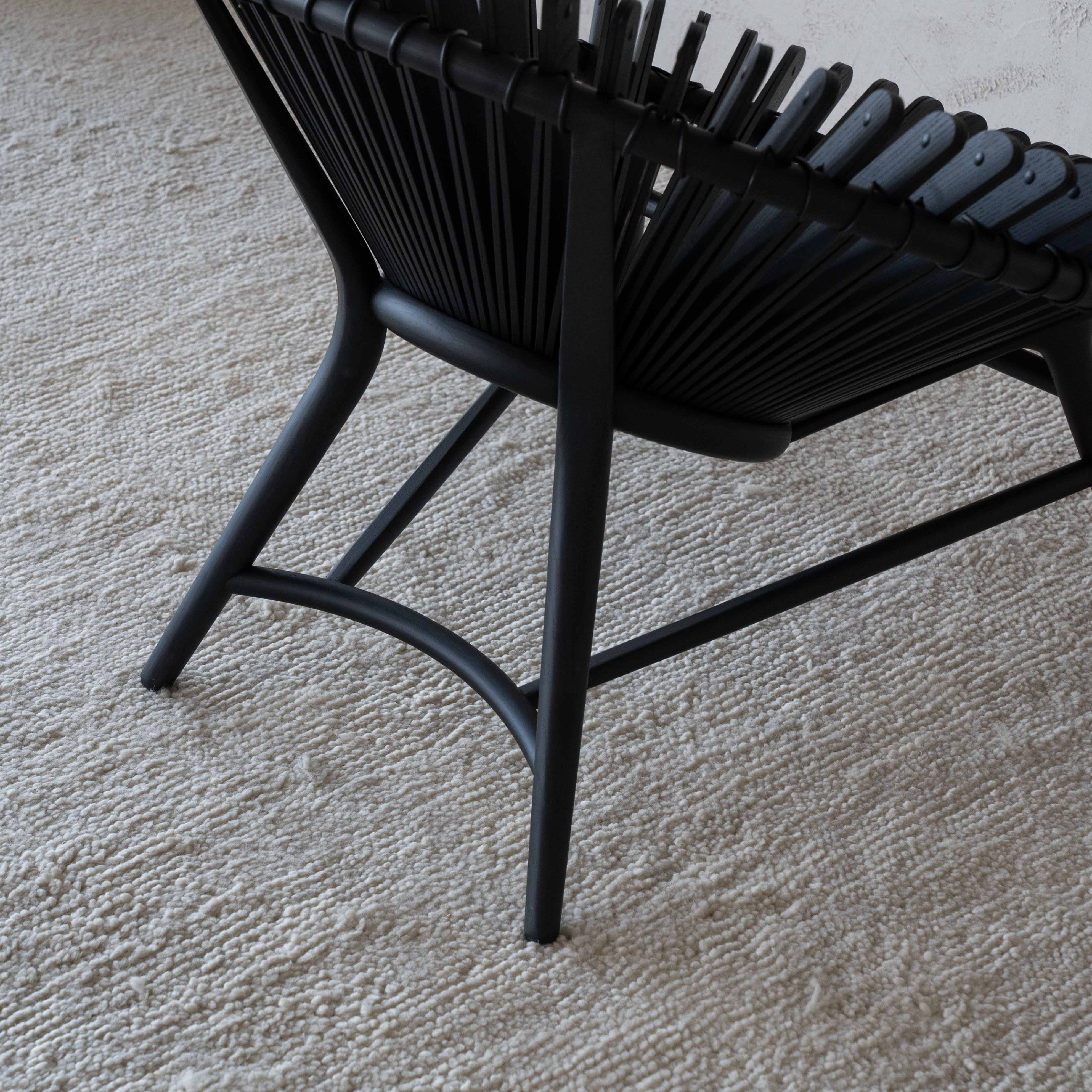 Sun Black Wooden Lounge Chair  - WS Living - UAE - Lounge Chairs Wood and steel Furnitures - Dubai