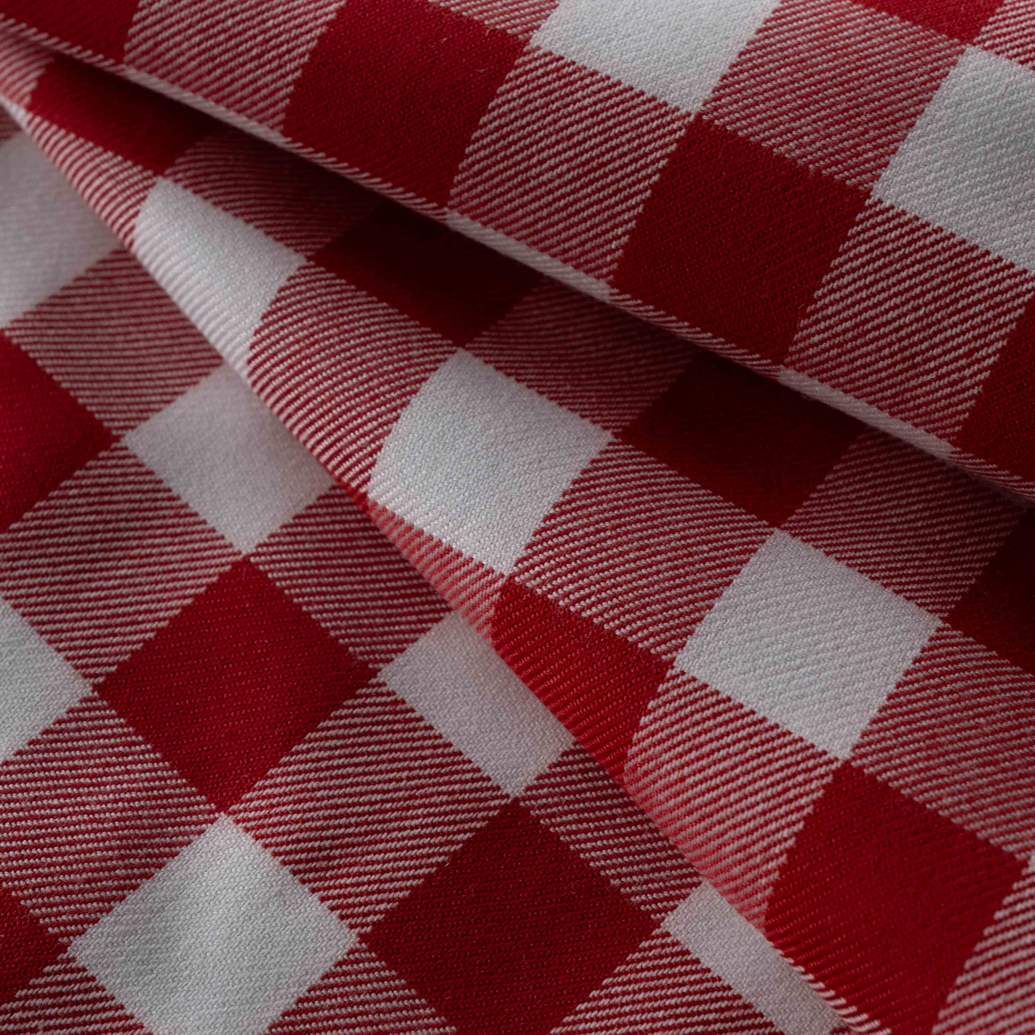 Timeless Red & White Pure Cotton Table Cloth