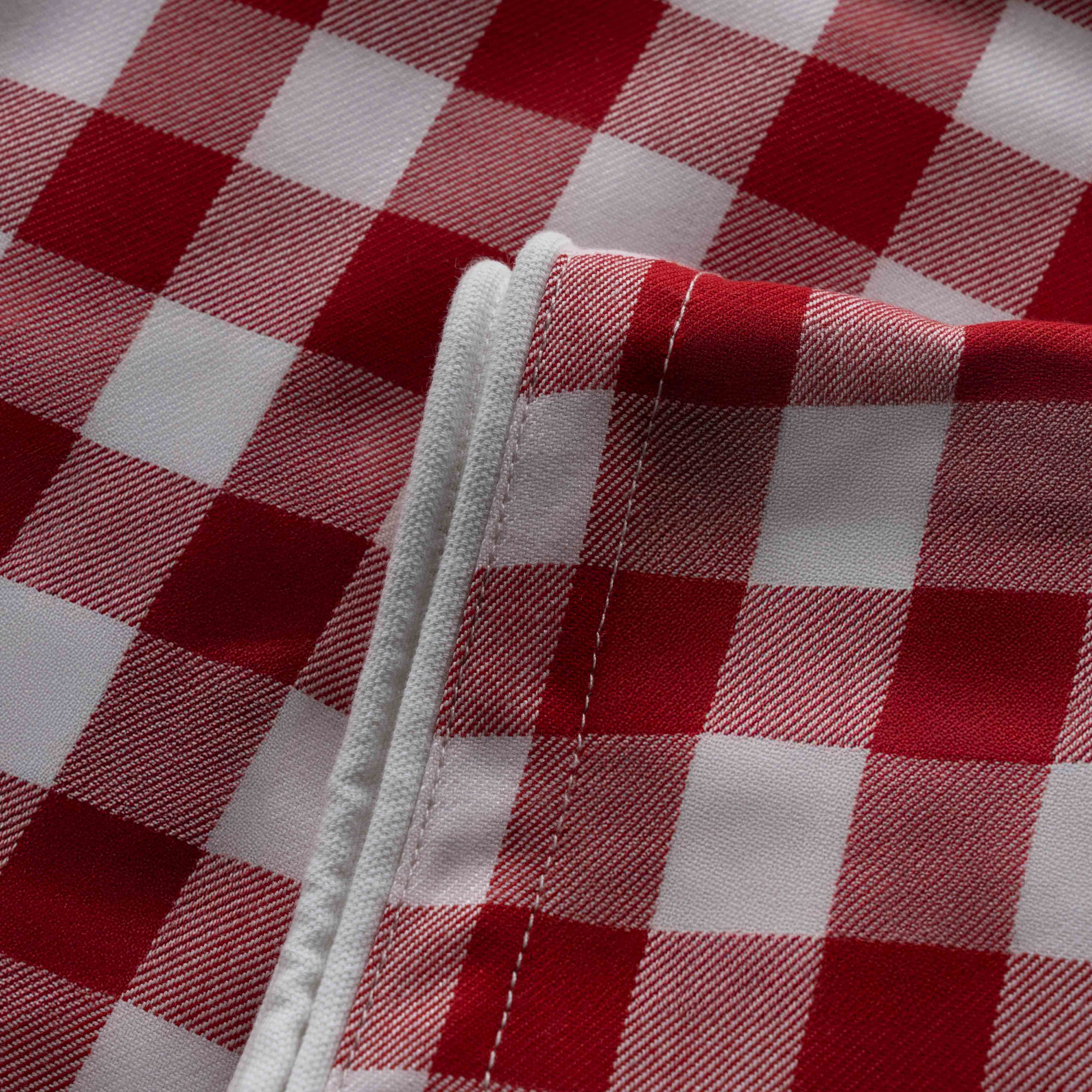 Timeless Red & White Pure Cotton Table Cloth