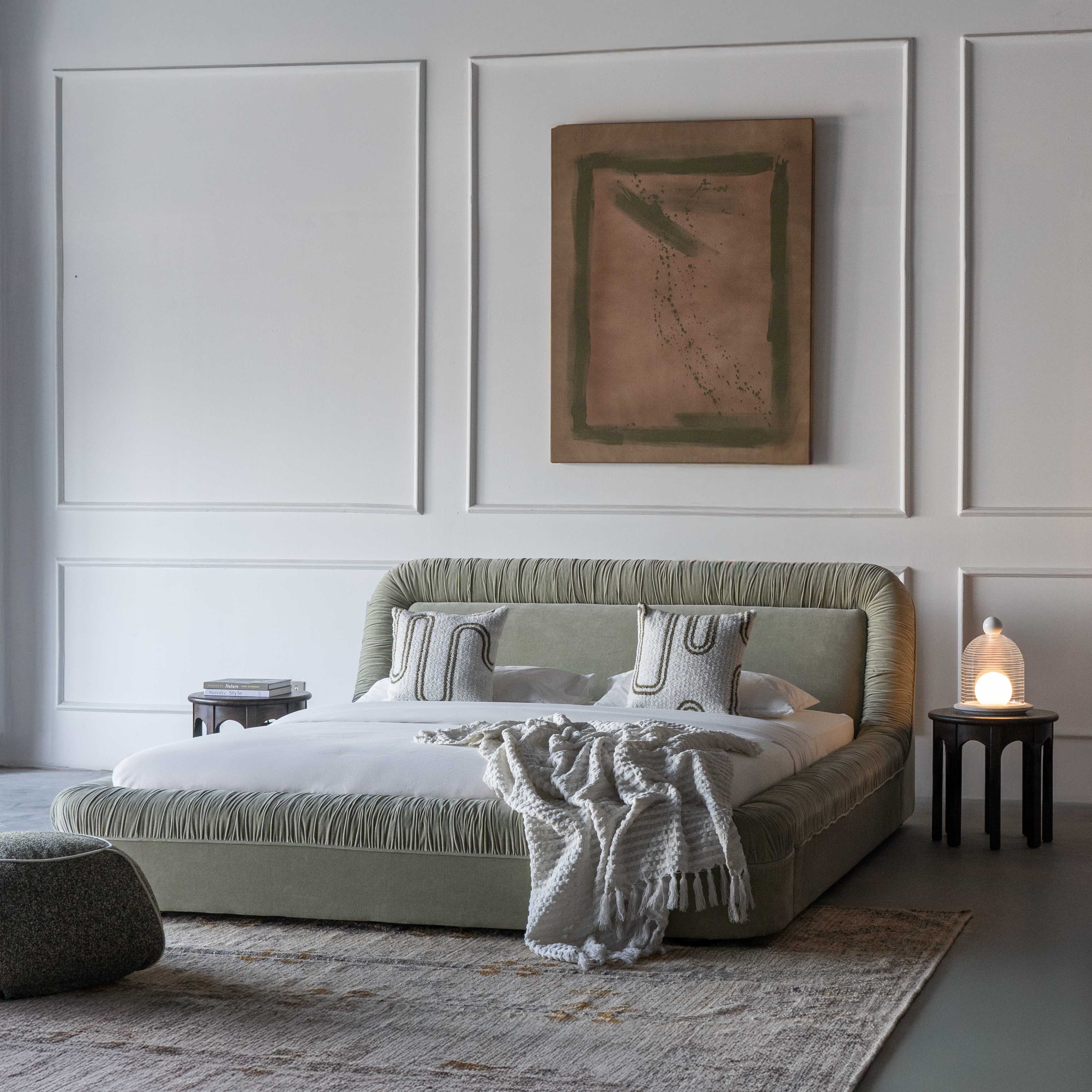 Thalia Green Modern & Luxury King Size Bed 180x200 cm