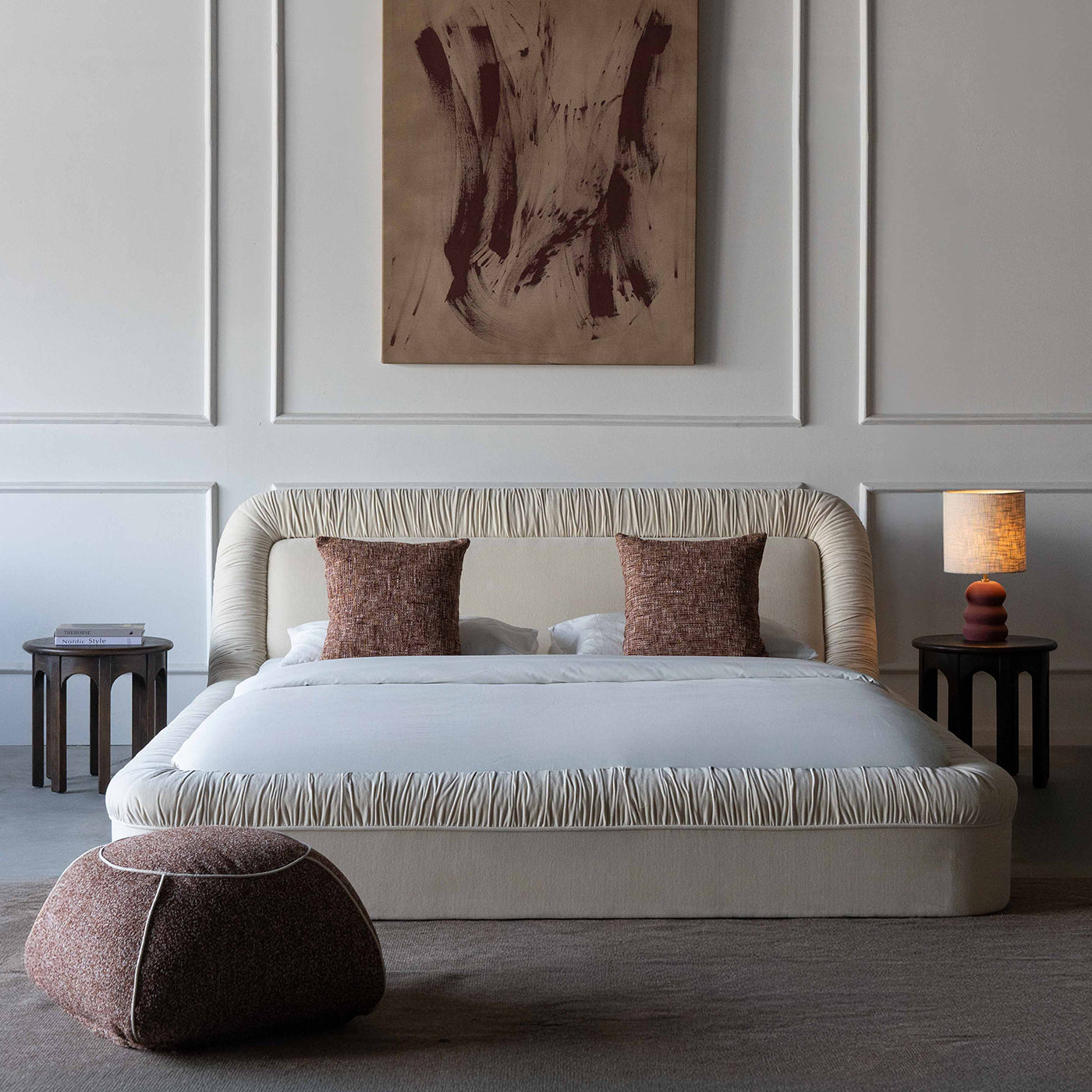 Thalia Beige Modern & Luxury King Size Bed 180x200 cm