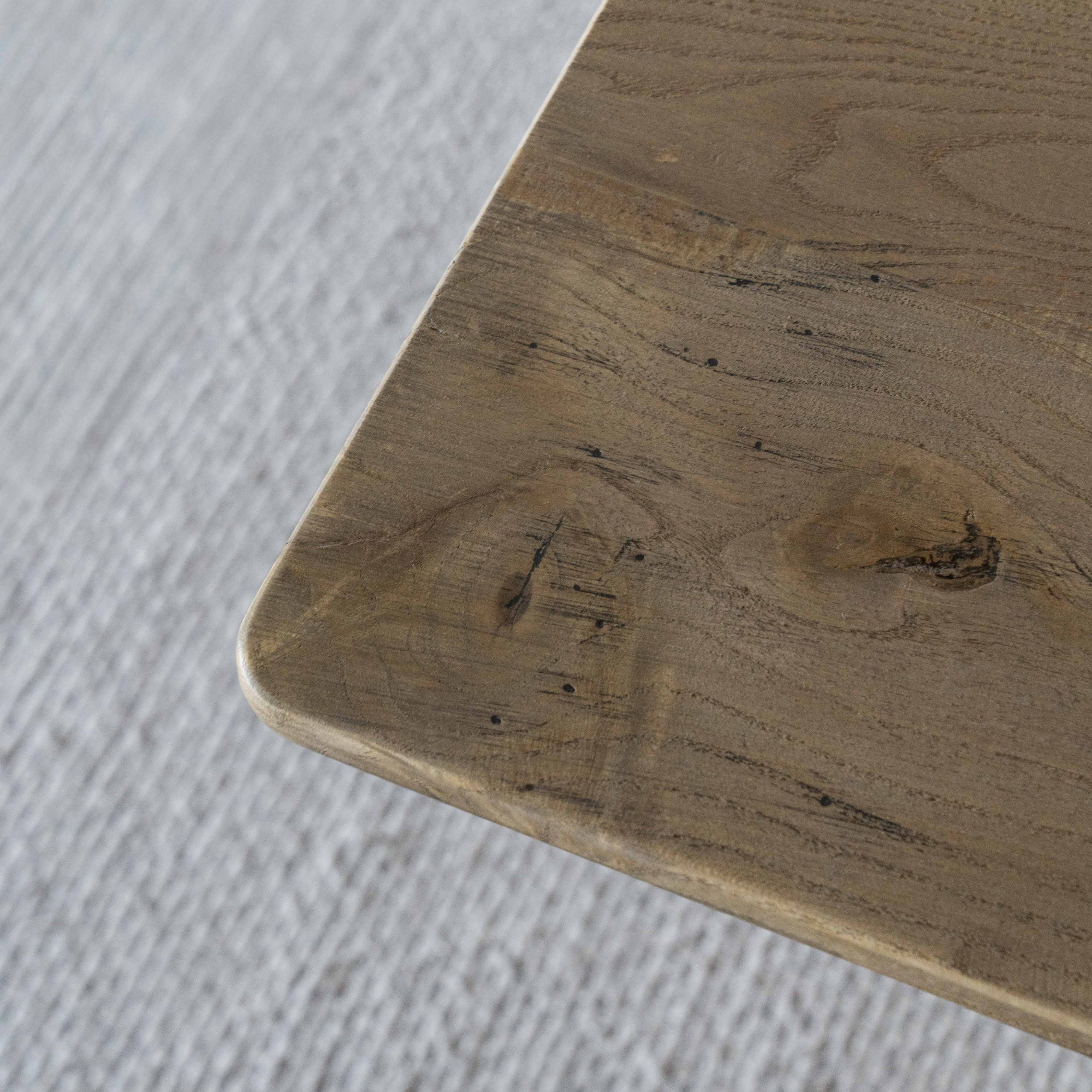 Heritage Solid Raw Wood Rectangle Dining Table (as is) - Dining Table - WS Living - UAE Home Furniture Stores in Dubai