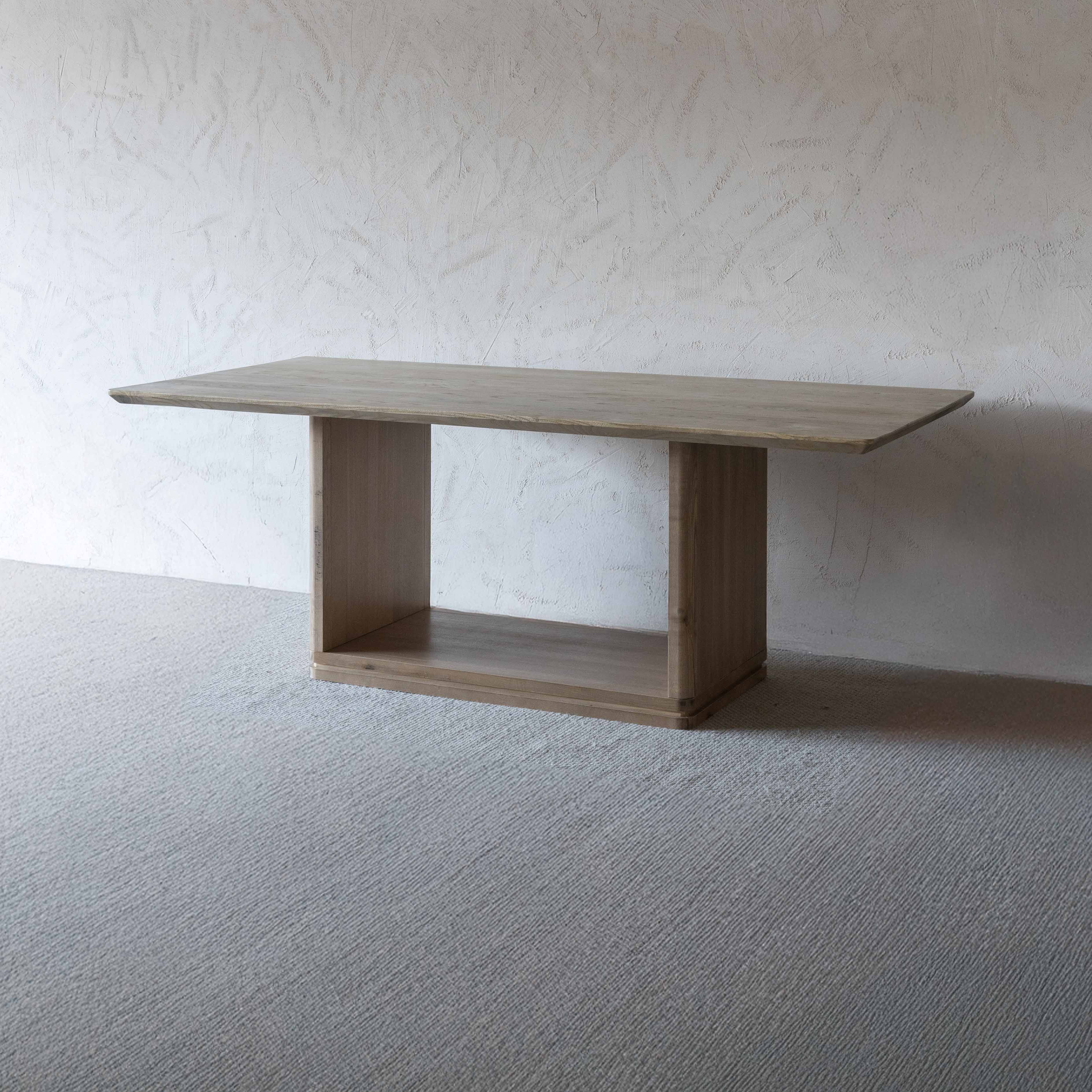 Heritage Solid Raw Wood Rectangle Dining Table (as is) - Dining Table - WS Living - UAE Home Furniture Stores in Dubai