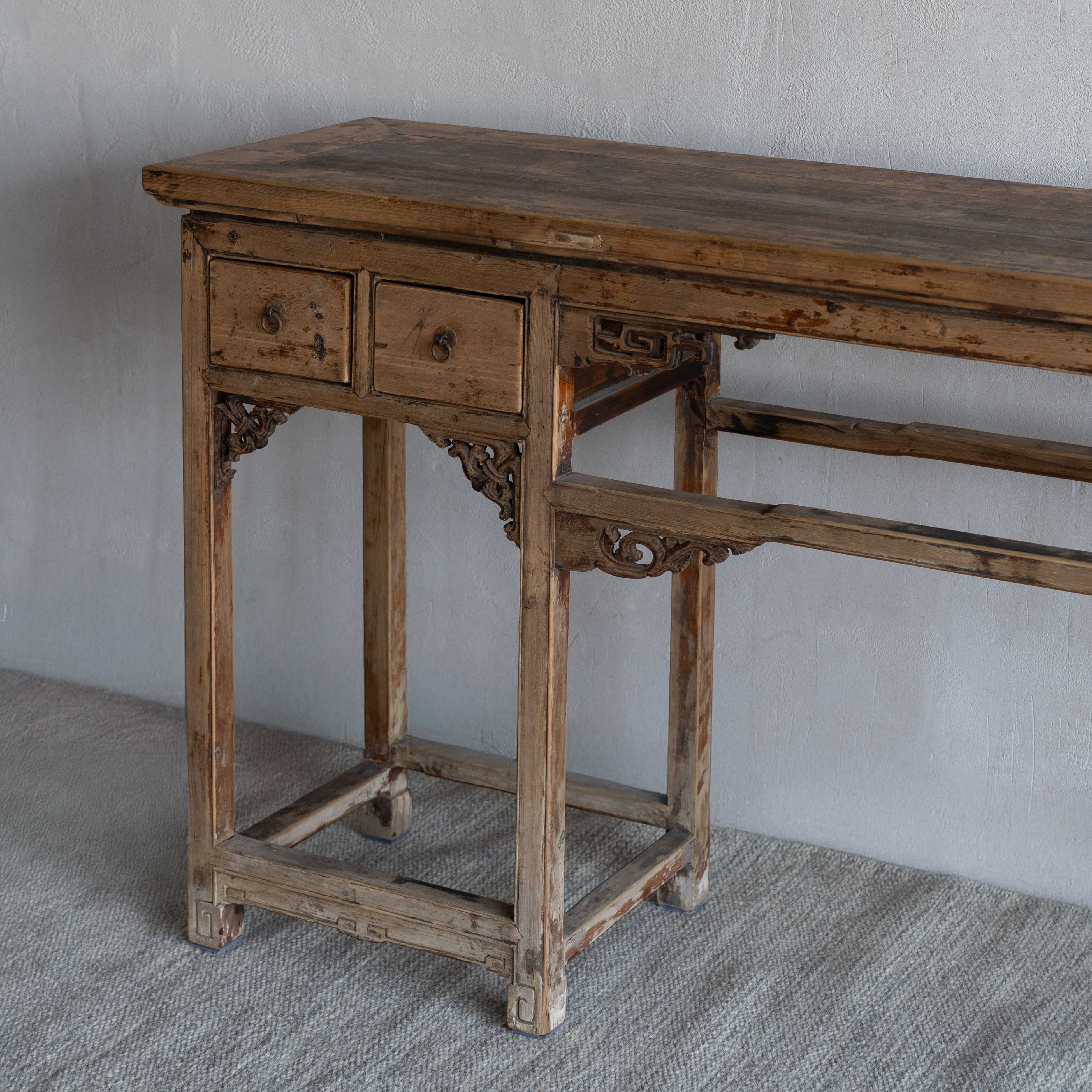 Huá Fretwork Real Antique Wooden Console Table