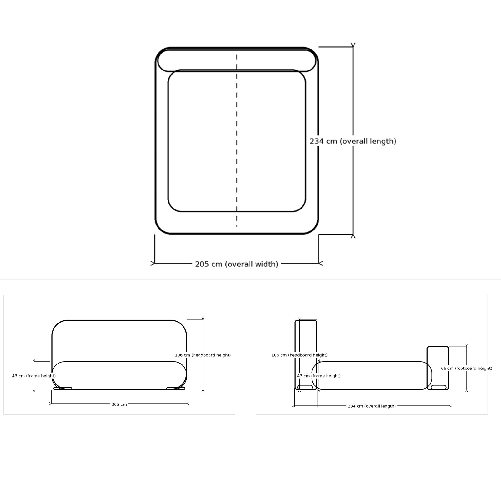 The Snooze Modern King Size Sleigh Bed -  OLIVE GREEN
