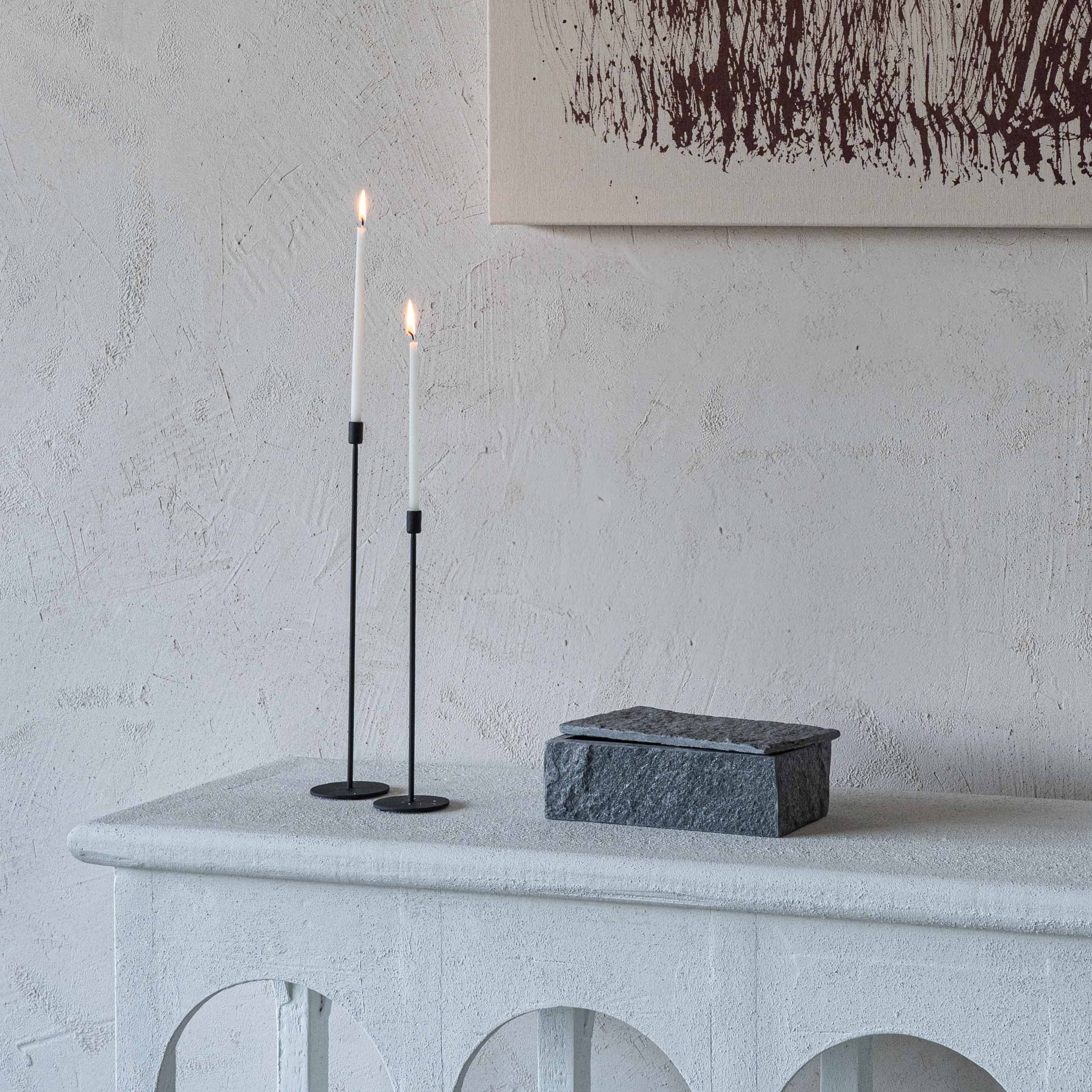 Nappe Thin Steel Candle Holder - Floor Candle Holder - WS Living - UAE Wood and steel Furnitures Stores in Dubai