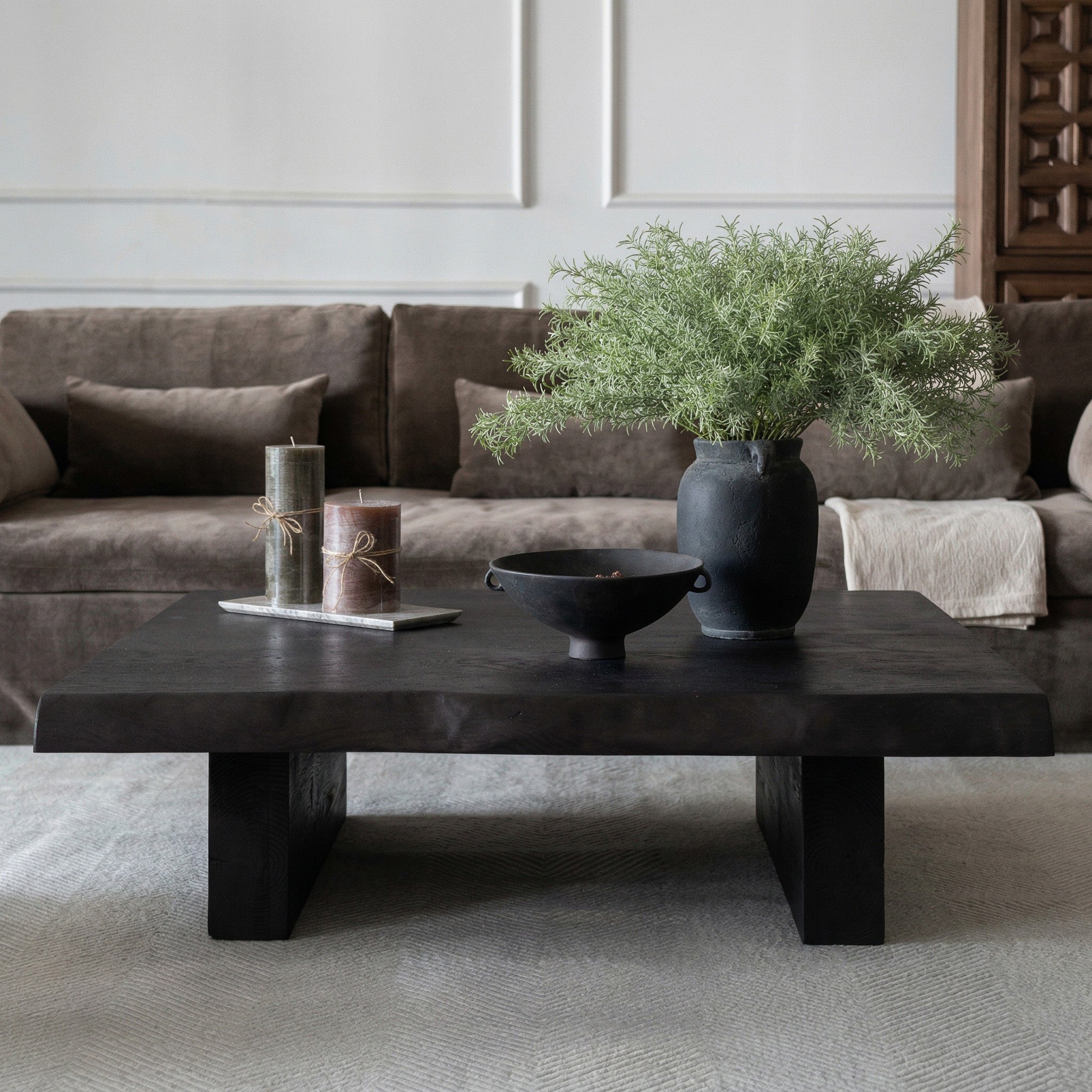 Timba Live Edge Oak Wood Artisan Coffee Table