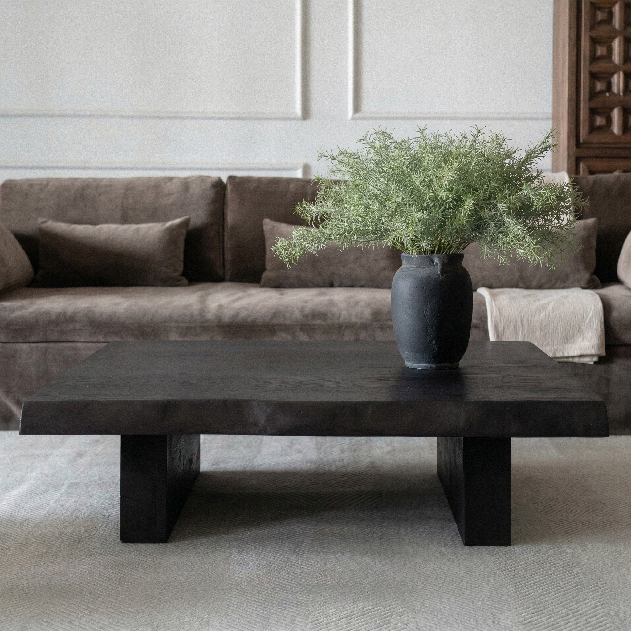 Timba Live Edge Oak Wood Artisan Coffee Table