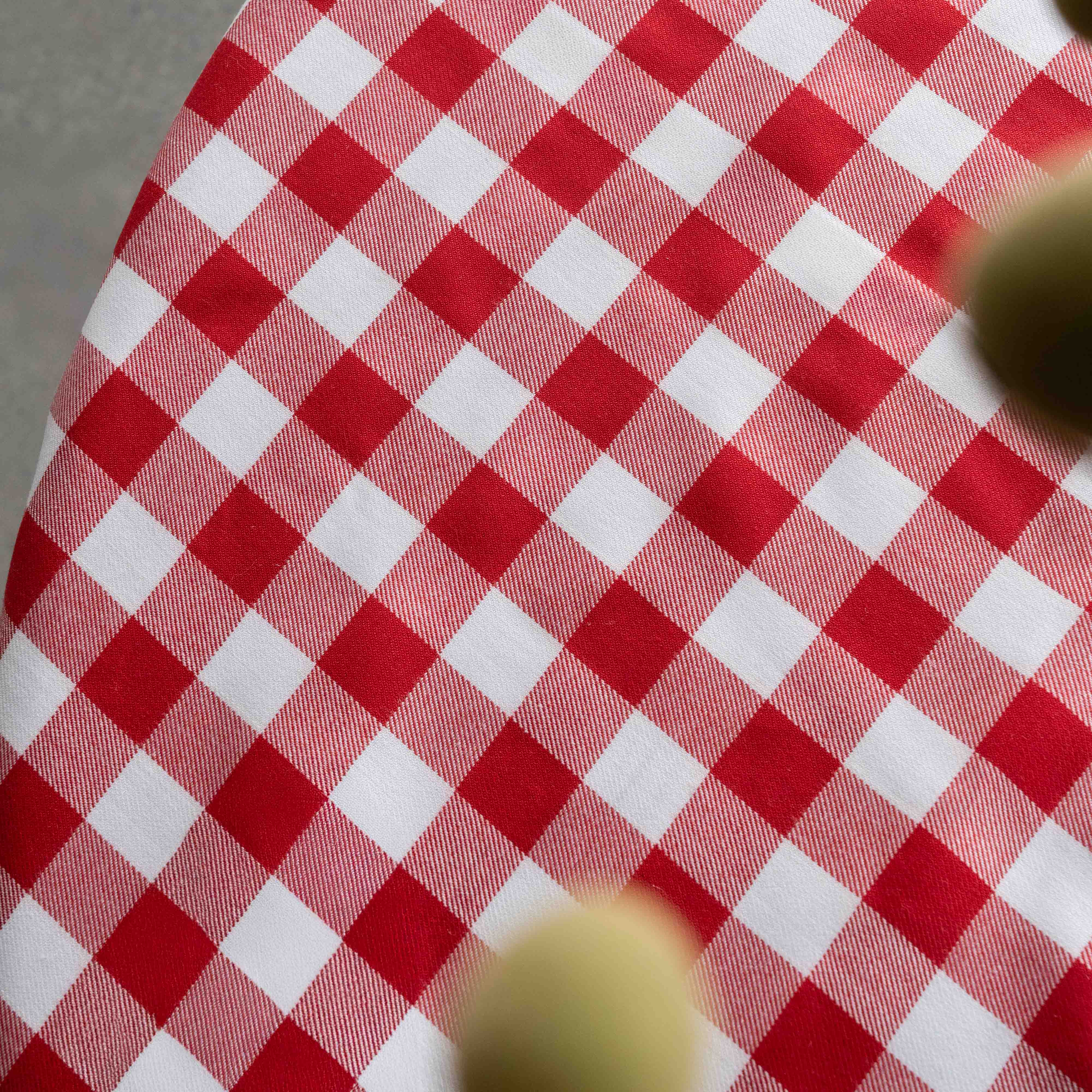 Timeless Red & White Pure Cotton Table Cloth - Table Cloth - WS Living - UAE Home Furniture Stores in Dubai