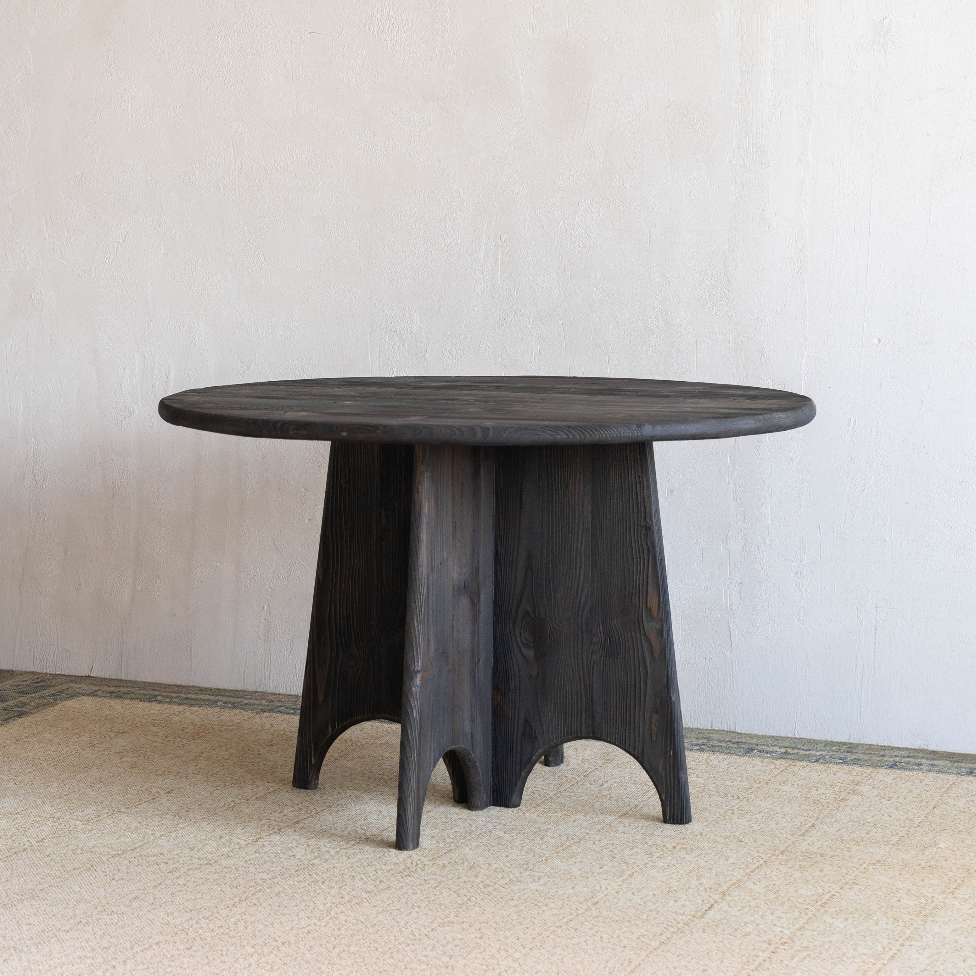 Midarc Dark Walnut Wood Round Dining Table